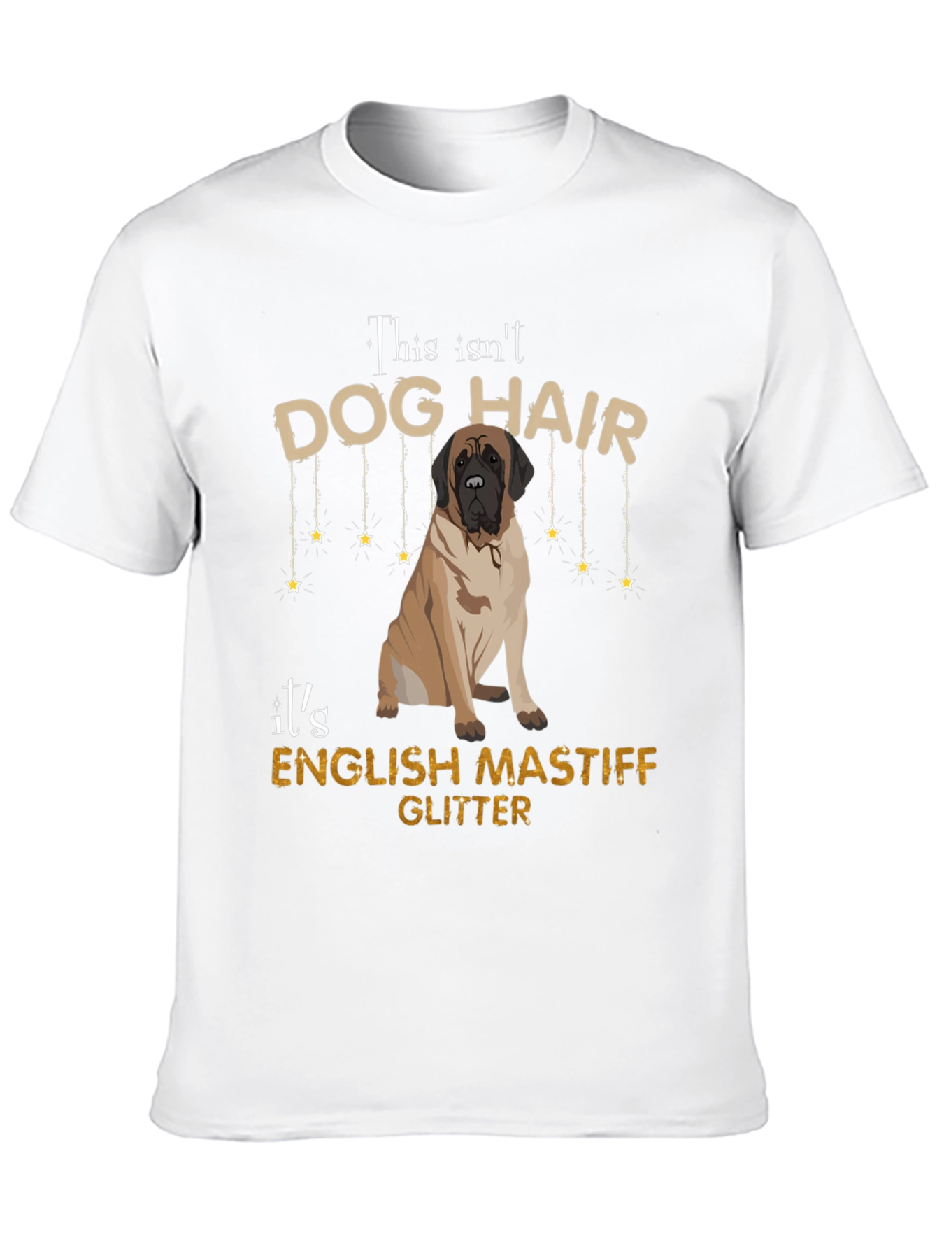 English Mastiff Glitter T-Shirt