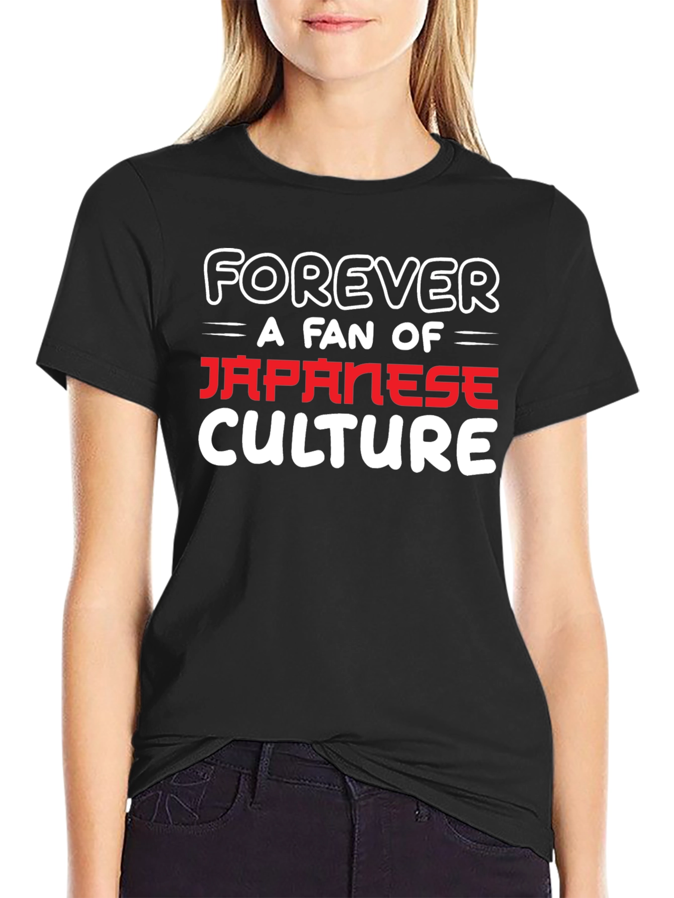 Japanese Culture Fan Black T-Shirt