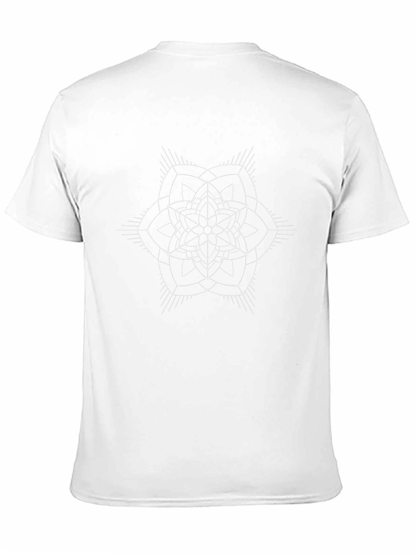 Geometric Mandala Graphic Tee - Black Cotton Shirt