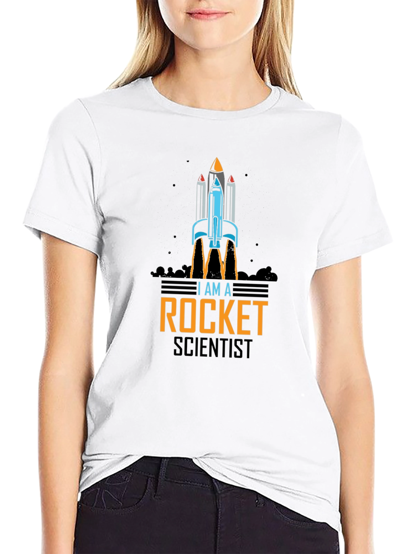 I Am A Rocket Scientist Black T-Shirt
