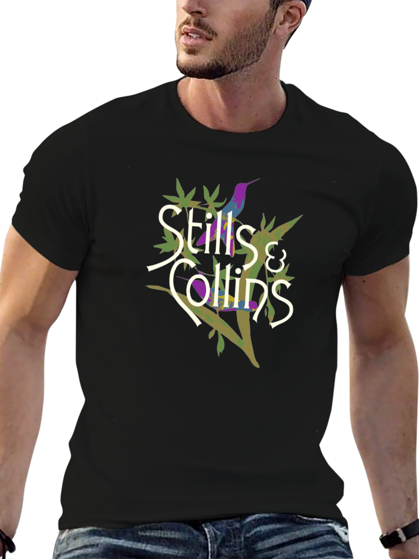 Stills & Collins Graphic Print Black T-Shirt