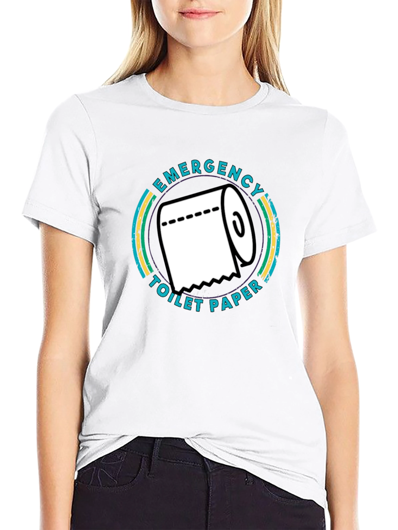 Emergency Toilet Paper T-Shirt - Funny Graphic Tee