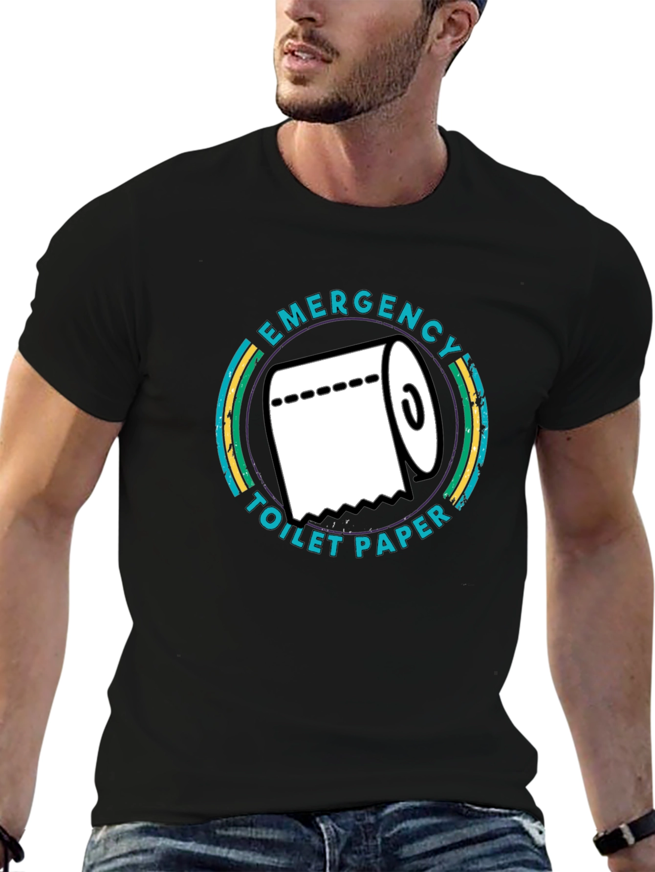 Emergency Toilet Paper T-Shirt - Funny Graphic Tee
