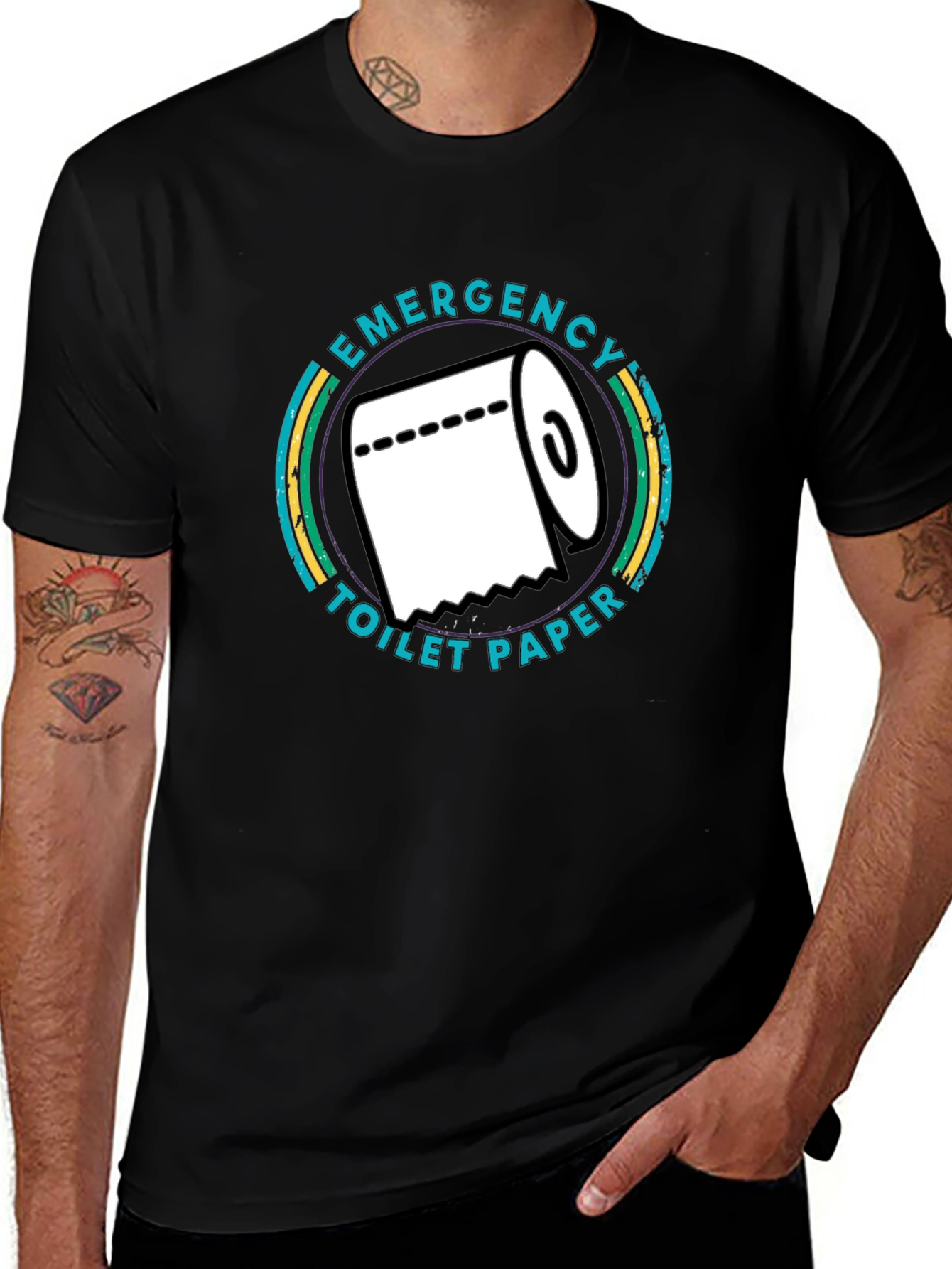 Emergency Toilet Paper T-Shirt - Funny Graphic Tee