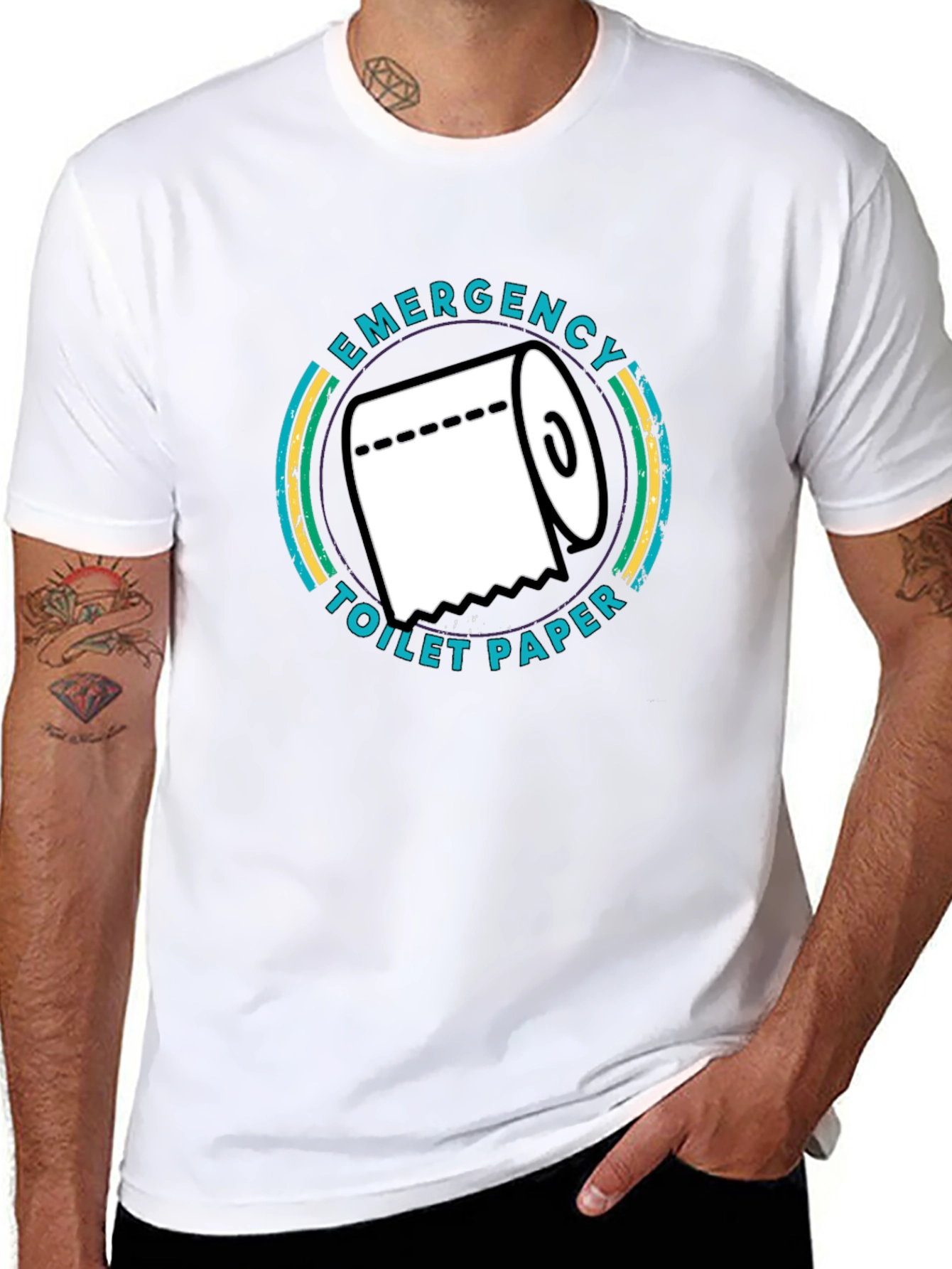 Emergency Toilet Paper T-Shirt - Funny Graphic Tee