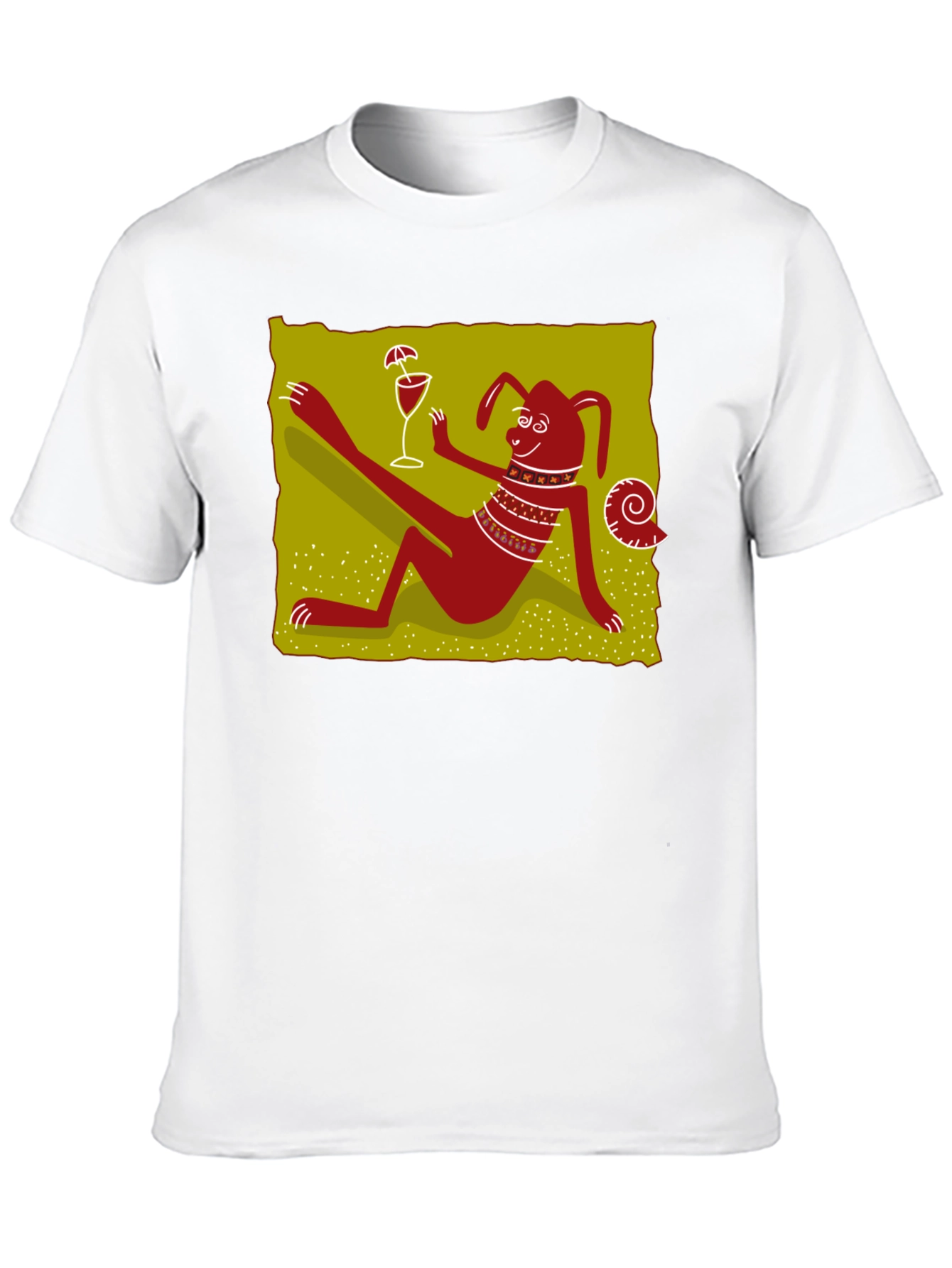 Relaxing Dog Cartoon Graphic Black Tee
