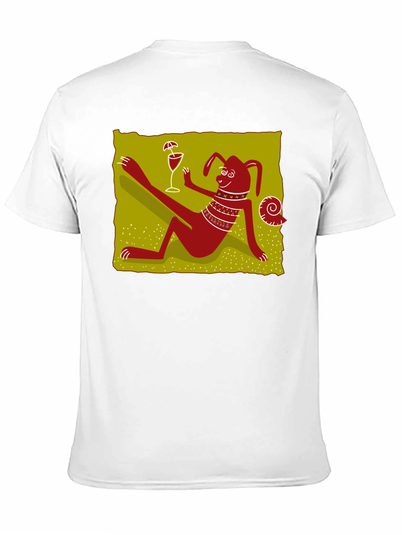Relaxing Dog Cartoon Graphic Black Tee