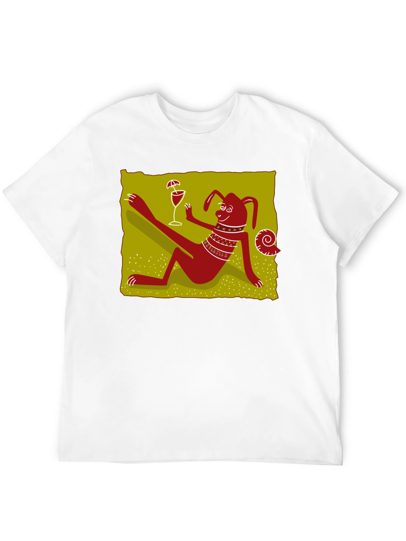 Relaxing Dog Cartoon Graphic Black Tee