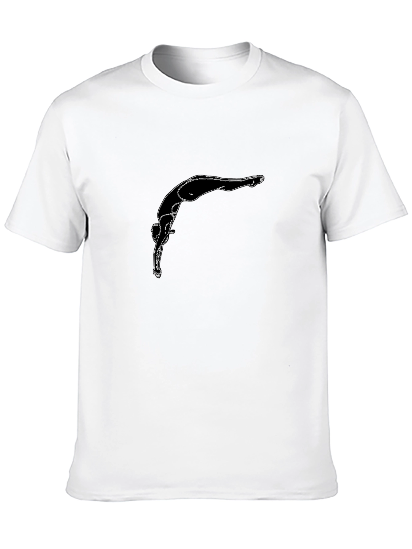 Black Diving Silhouette Graphic T-Shirt