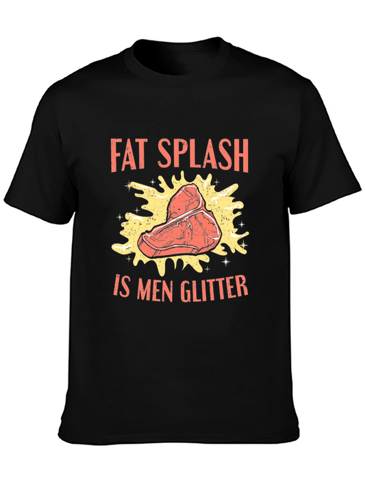 Fat Splash is Men Glitter T-Shirt