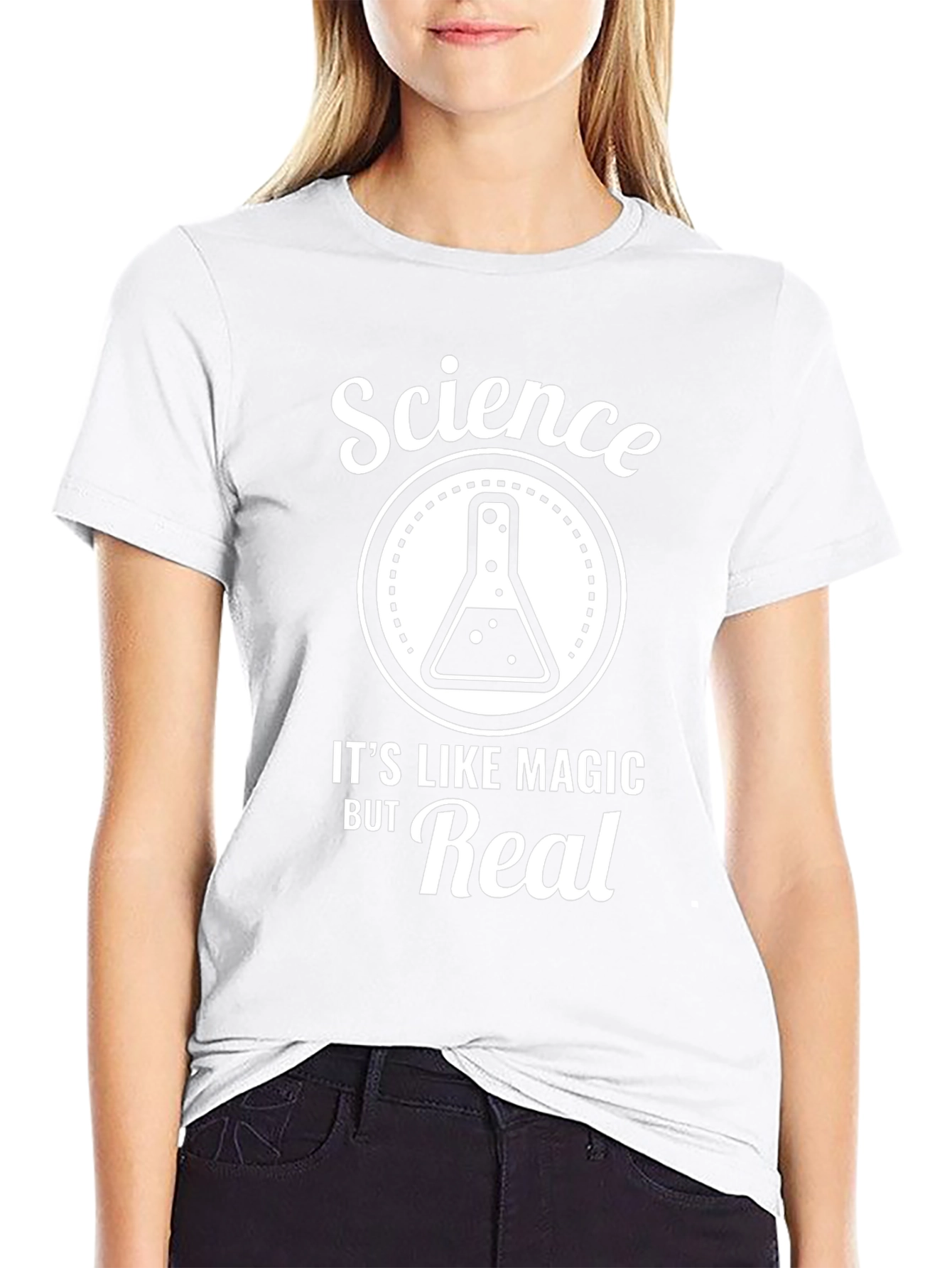 Science Its Like Magic But Real Black T-Shirt
