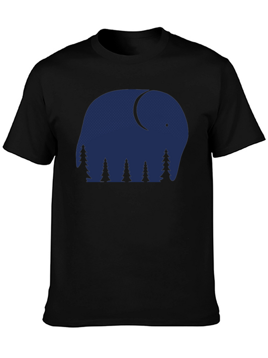 Elephant Nightscape Graphic Tee - Stylish & Unique!