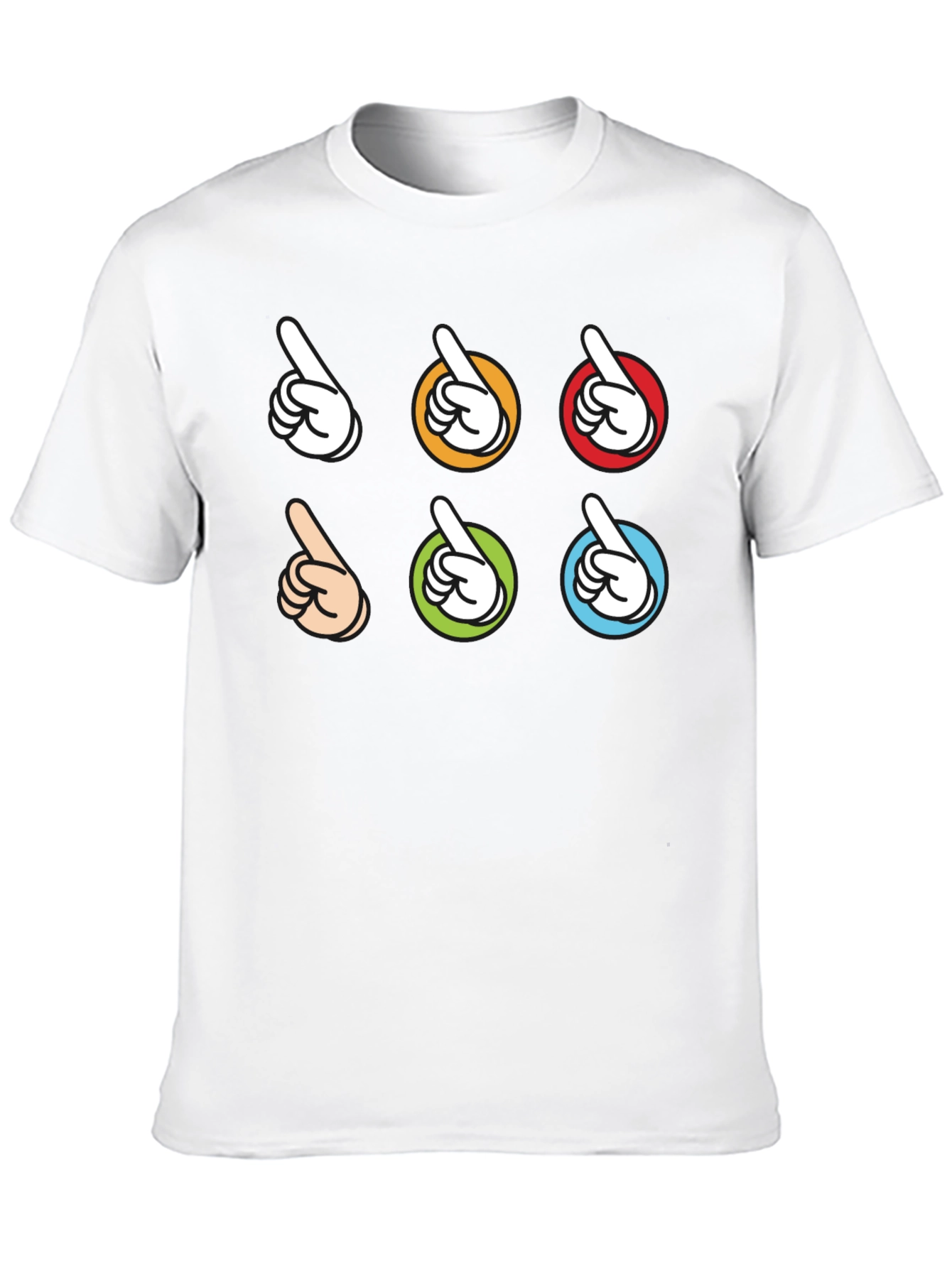 Pointing Fingers Graphic Black T-Shirt