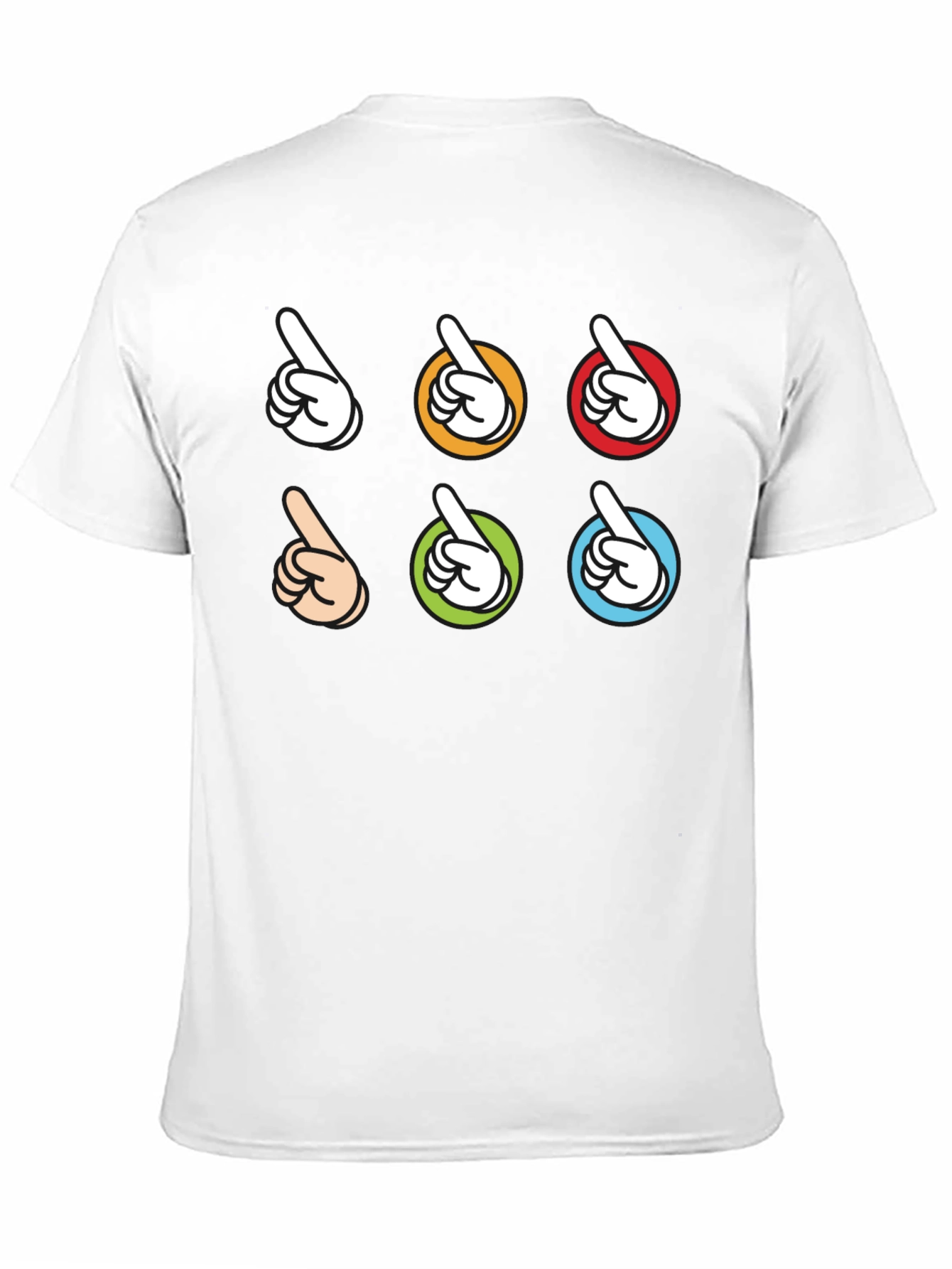 Pointing Fingers Graphic Black T-Shirt
