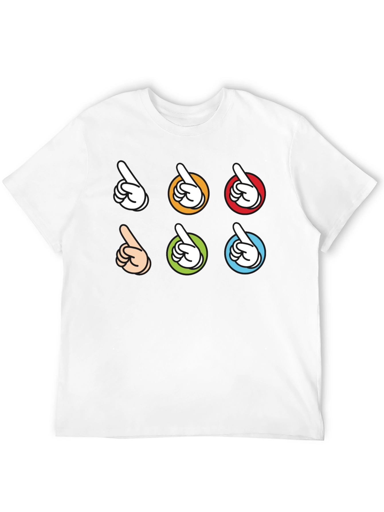 Pointing Fingers Graphic Black T-Shirt