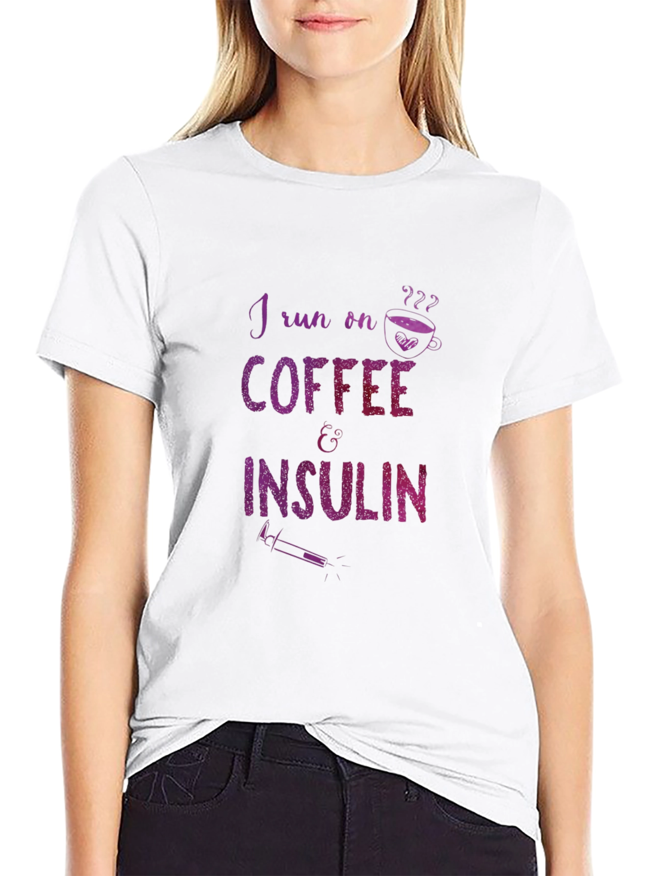 I Run on Coffee & Insulin Graphic Tee