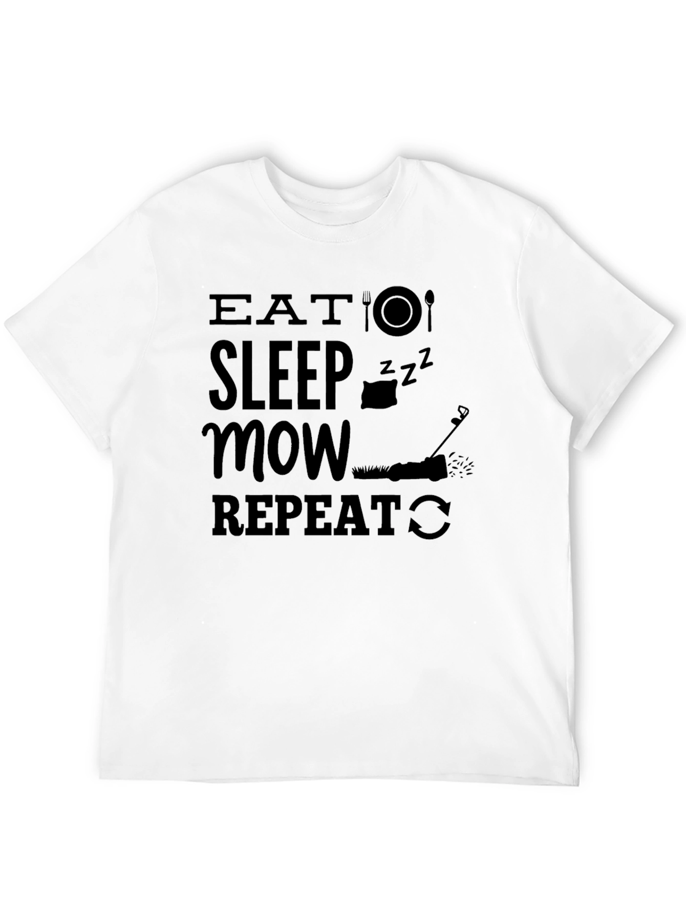 Eat Sleep Mow Repeat Funny Lawn Mowing T-Shirt