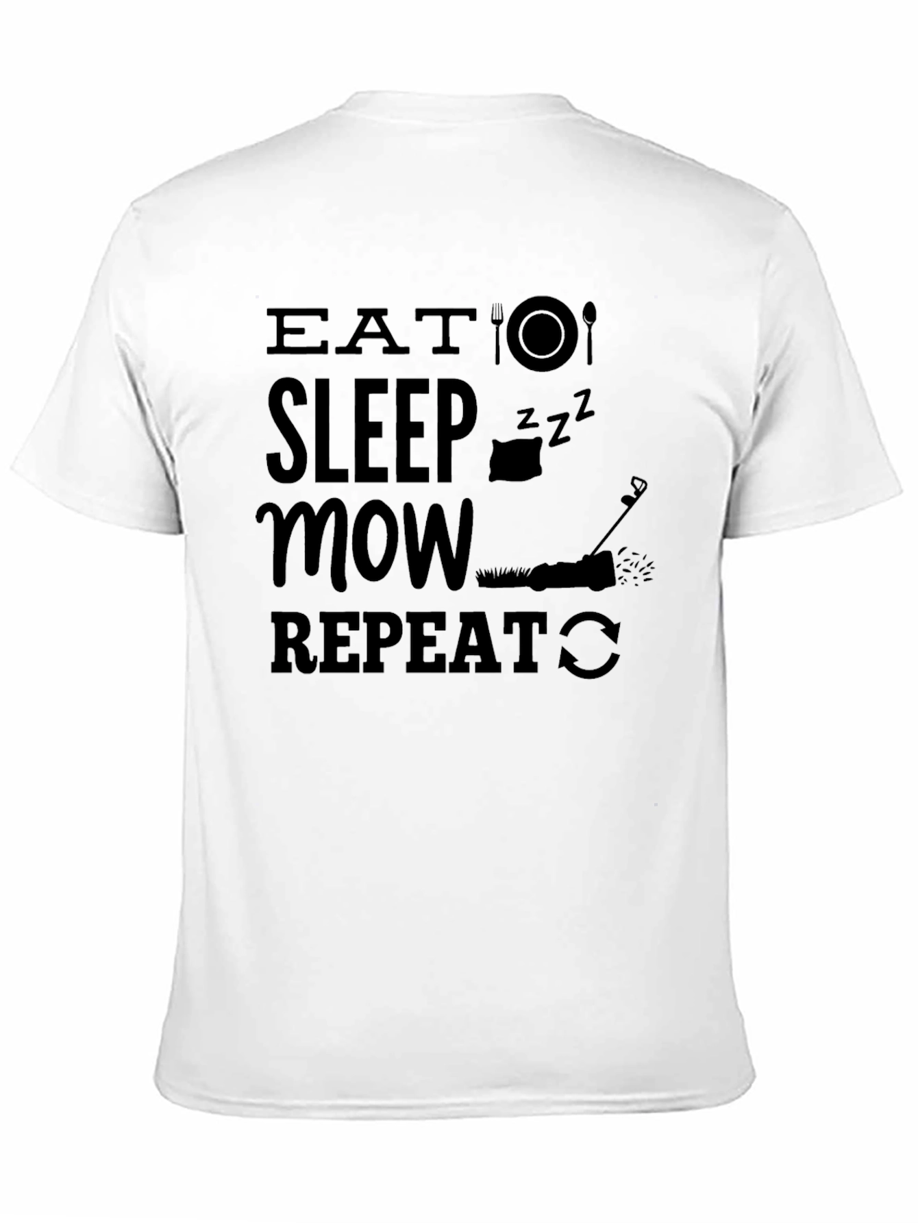 Eat Sleep Mow Repeat Funny Lawn Mowing T-Shirt