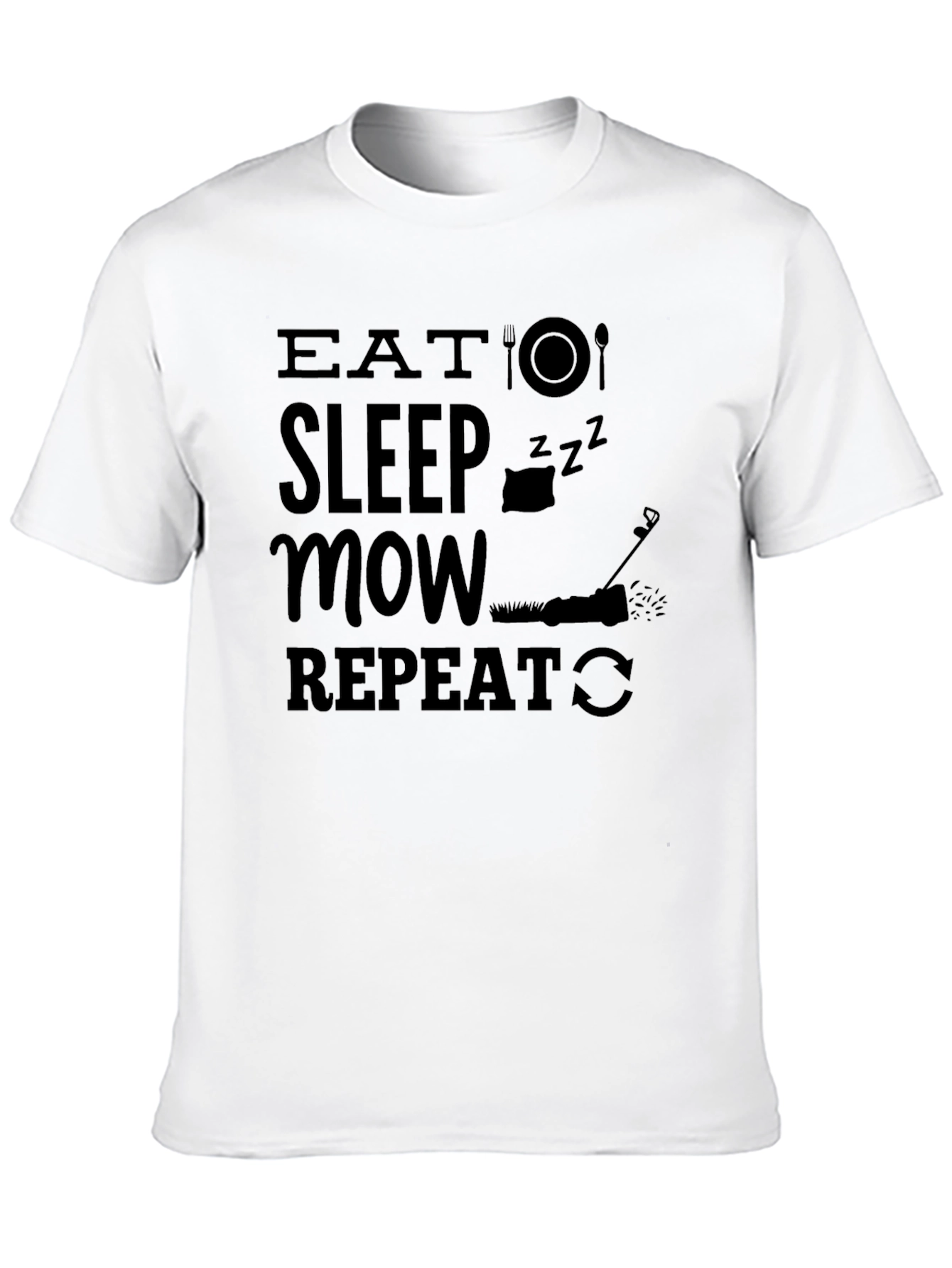 Eat Sleep Mow Repeat Funny Lawn Mowing T-Shirt