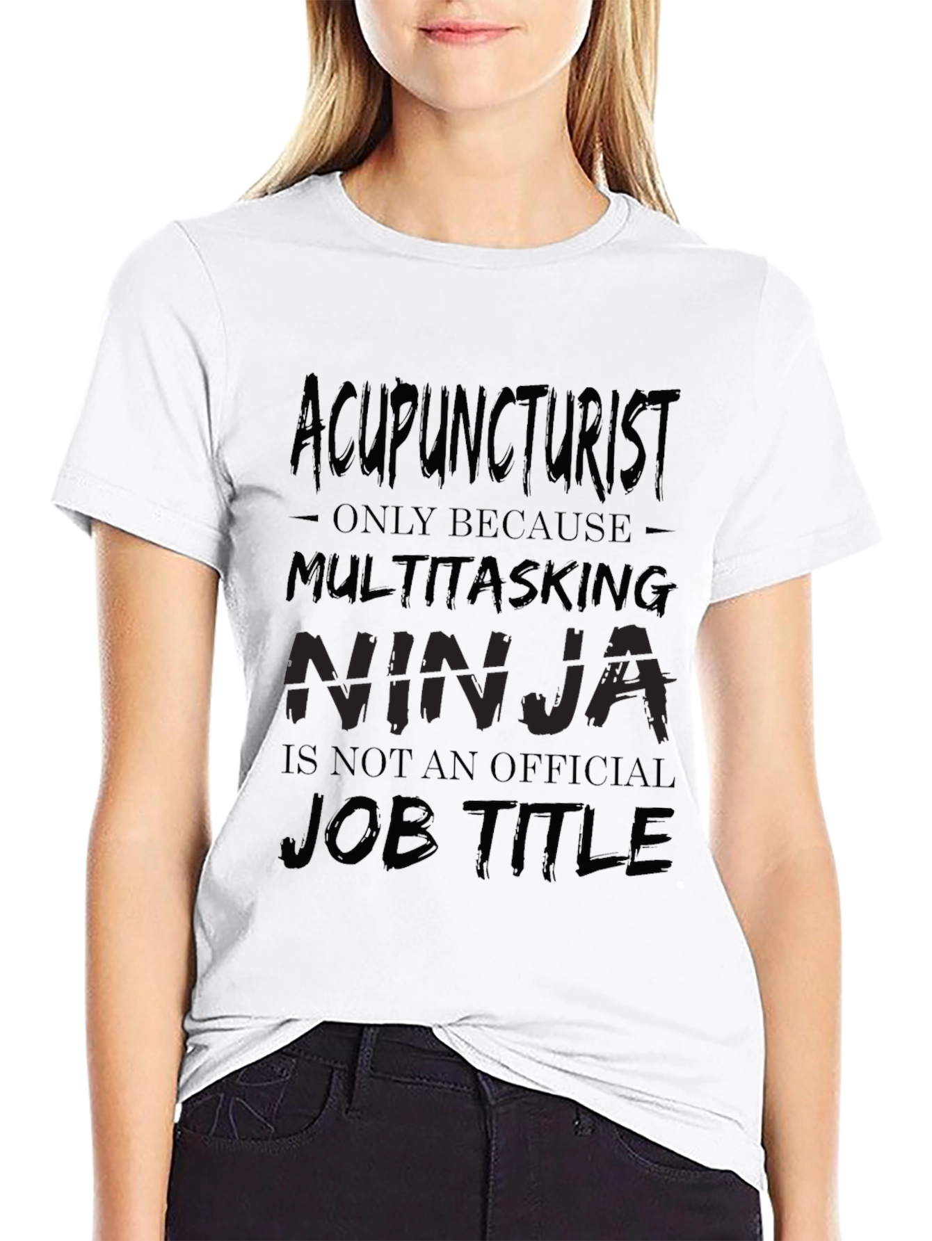 Acupuncturist Multitasking Ninja Graphic Tee - Black