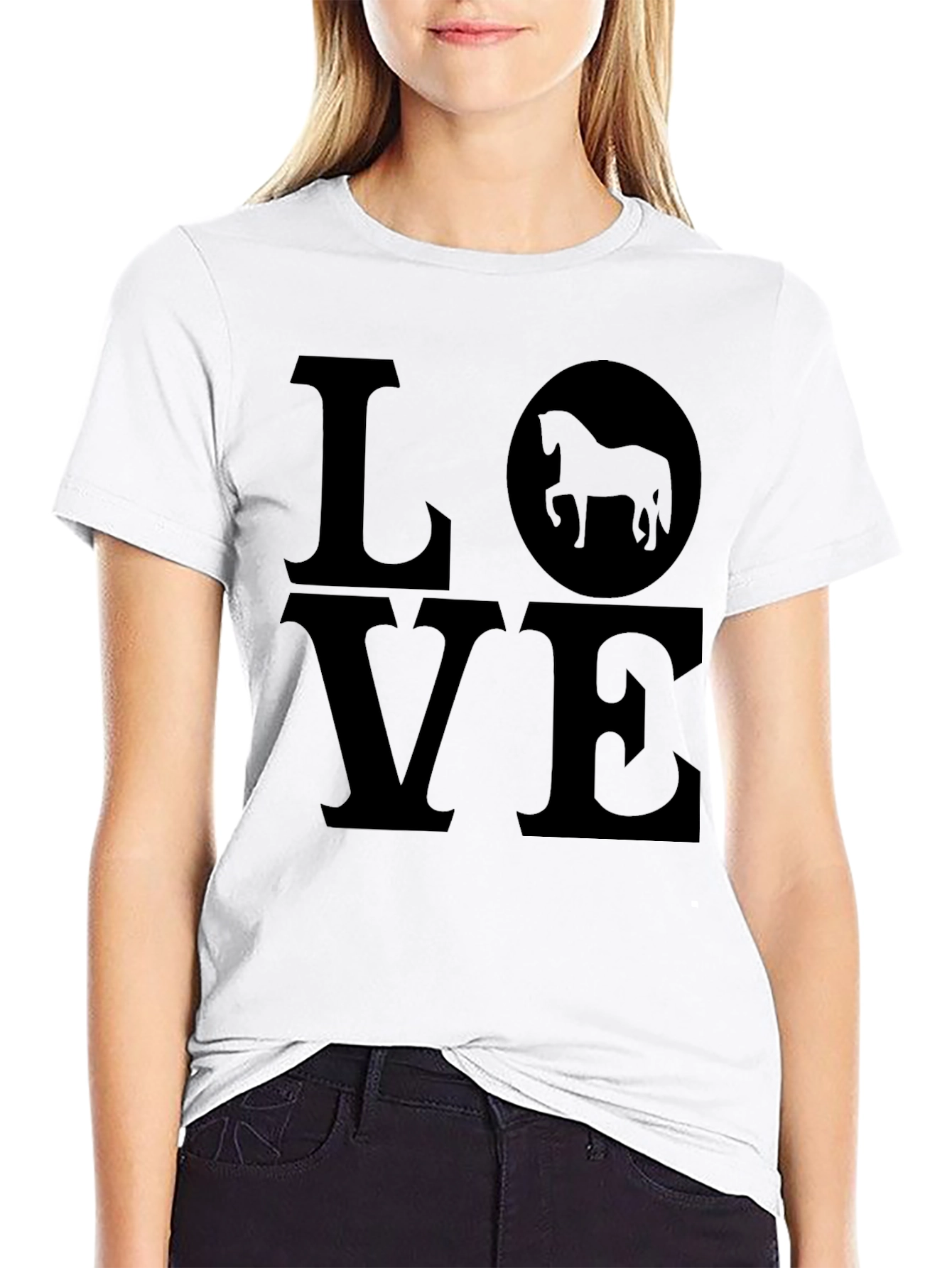 Love Horses Black T-Shirt