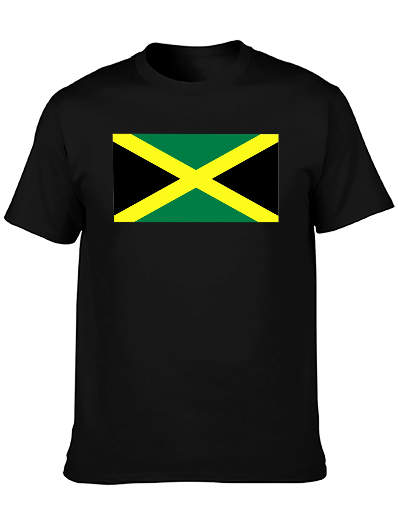 Jamaican Flag Graphic T-Shirt - Black
