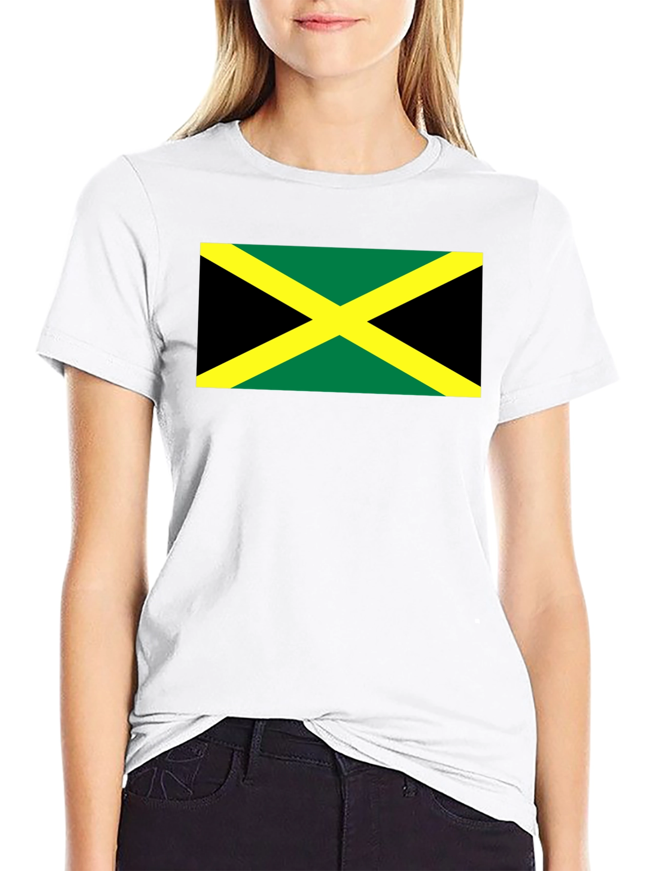 Jamaican Flag Graphic T-Shirt - Black