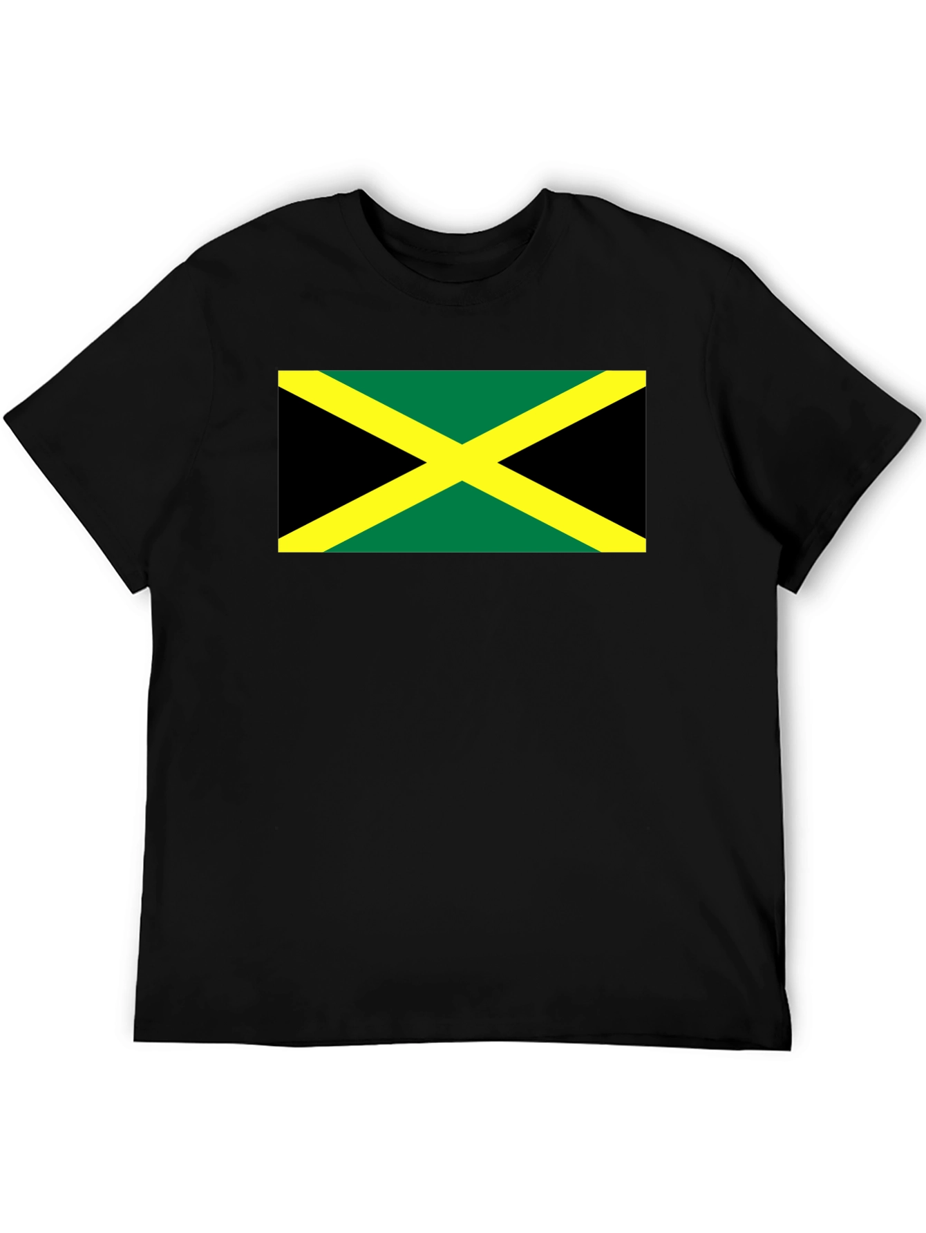 Jamaican Flag Graphic T-Shirt - Black