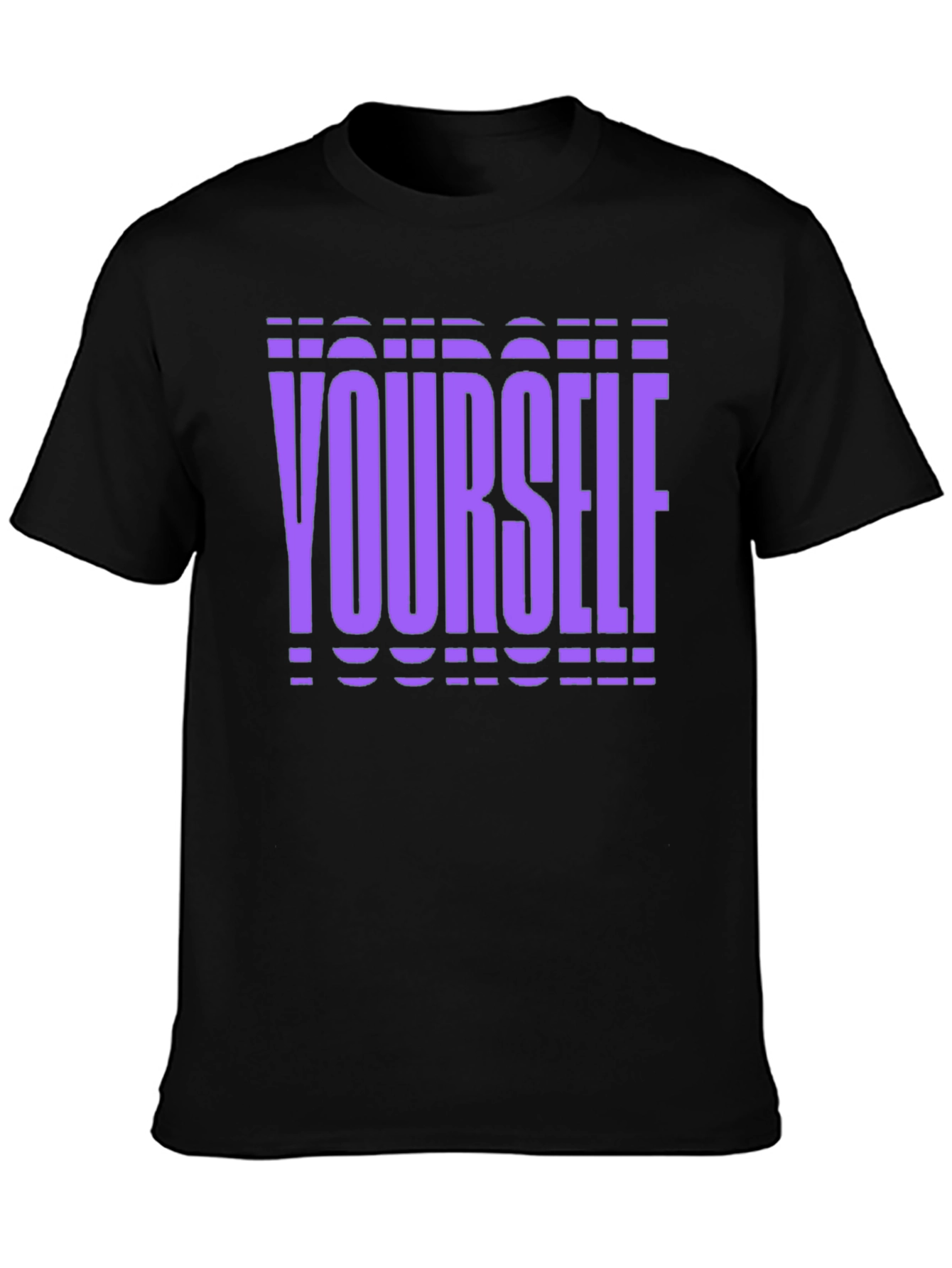 Purple Yourself Graphic Black T-Shirt