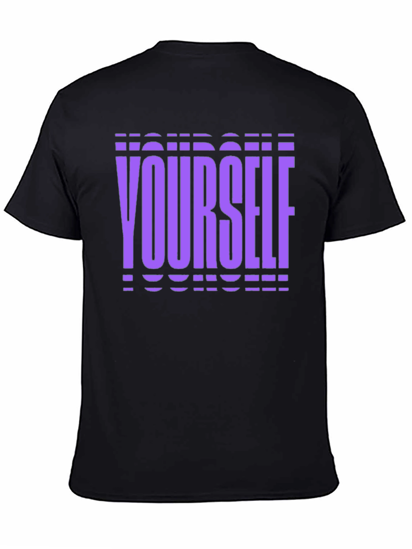 Purple Yourself Graphic Black T-Shirt