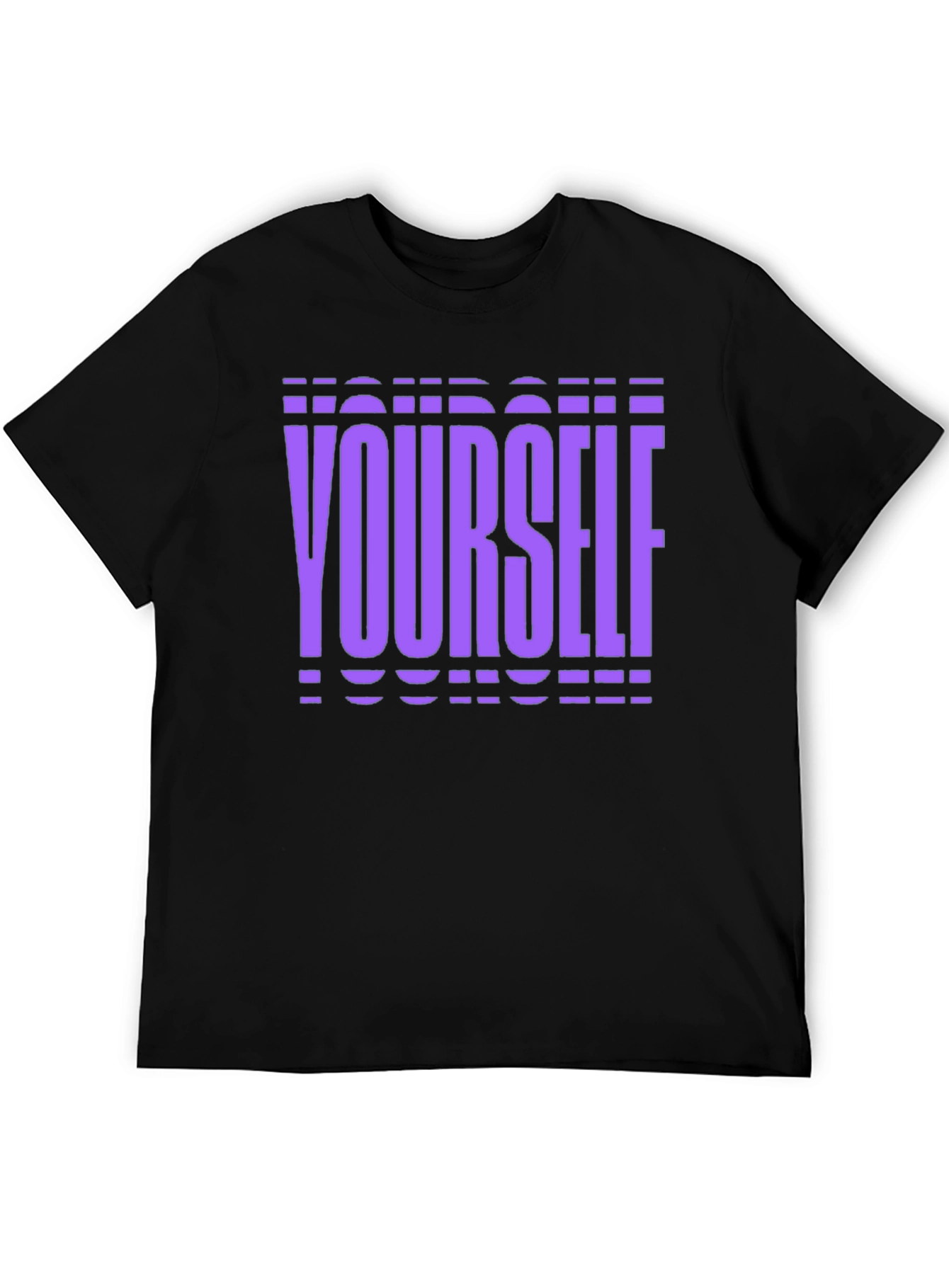 Purple Yourself Graphic Black T-Shirt