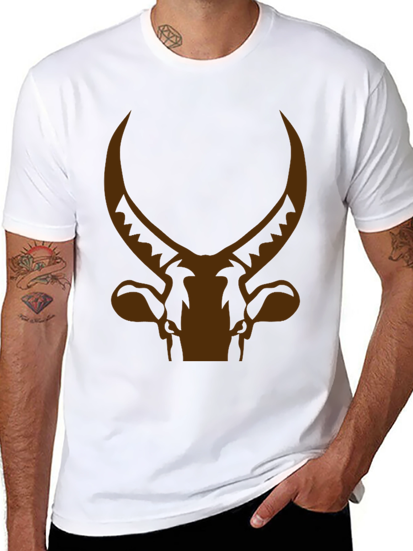 Bull Horn Graphic Tee - Black