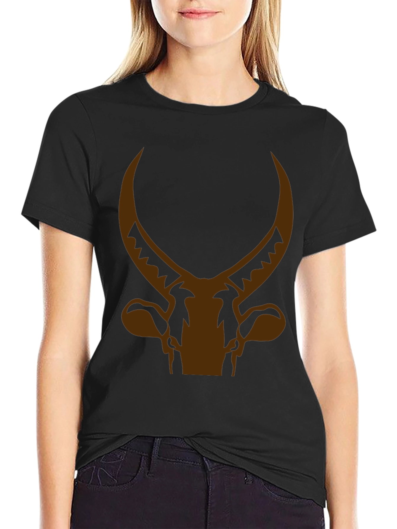 Bull Horn Graphic Tee - Black