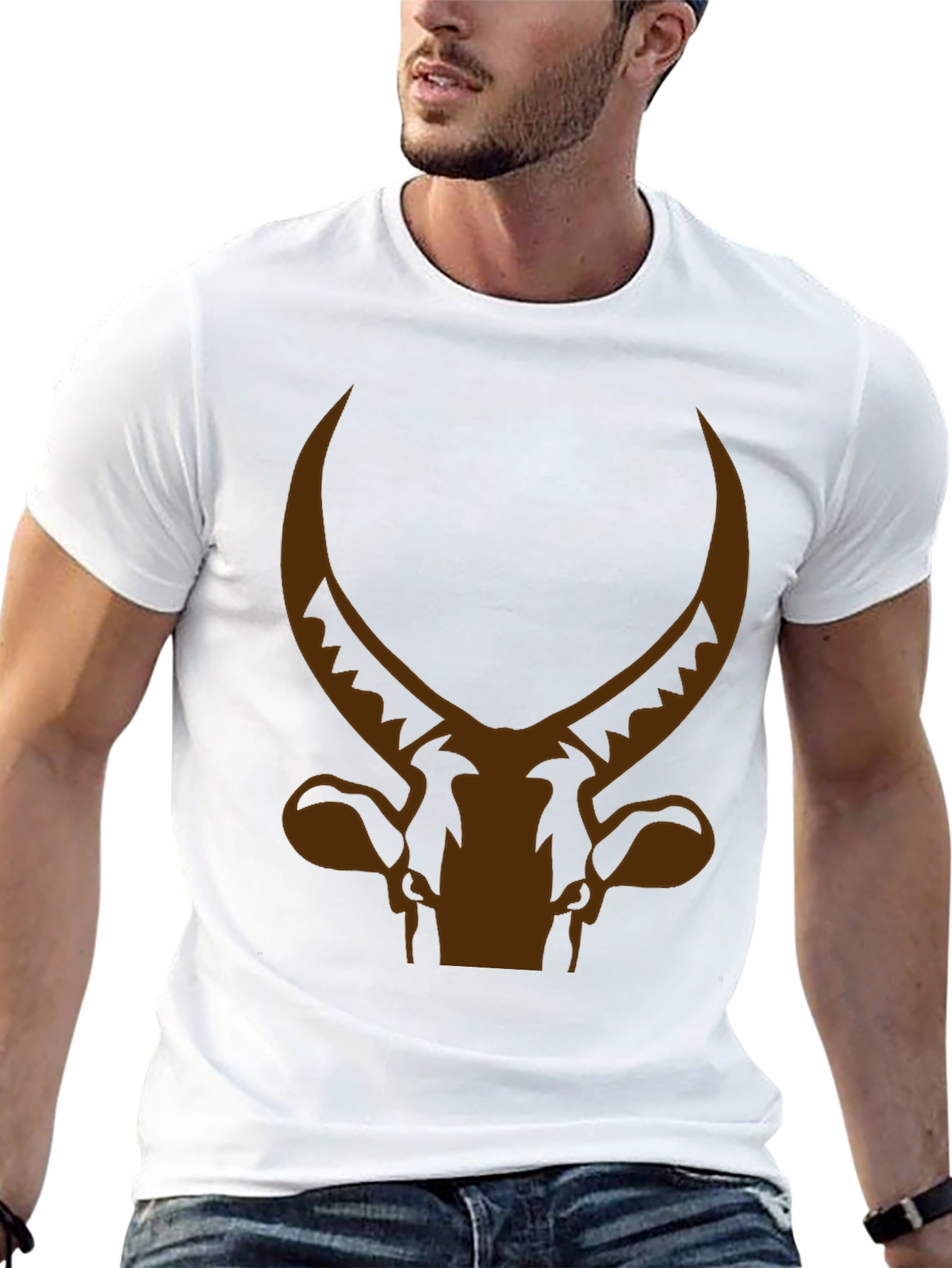 Bull Horn Graphic Tee - Black