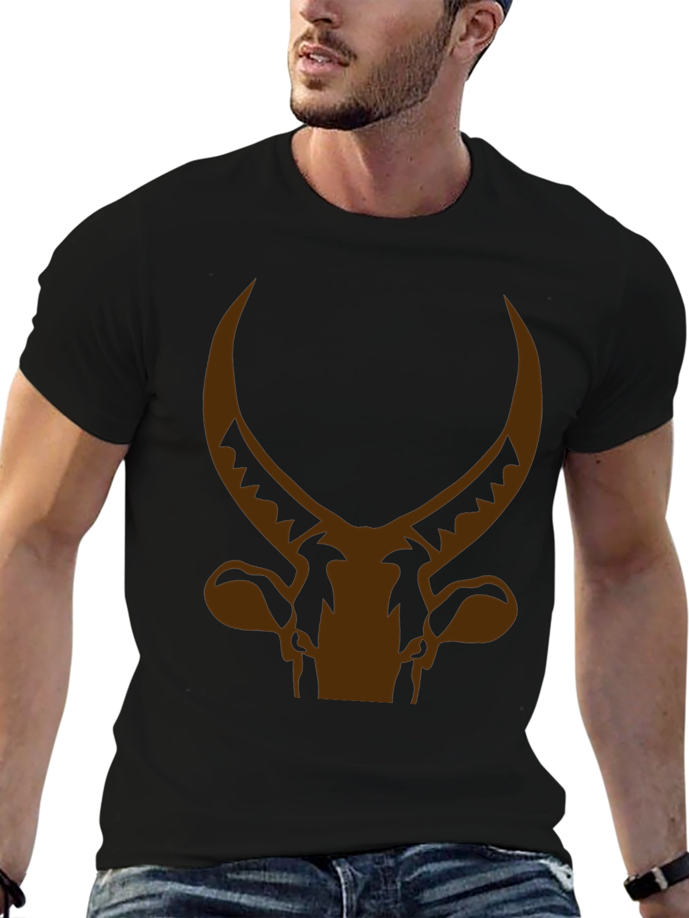 Bull Horn Graphic Tee - Black