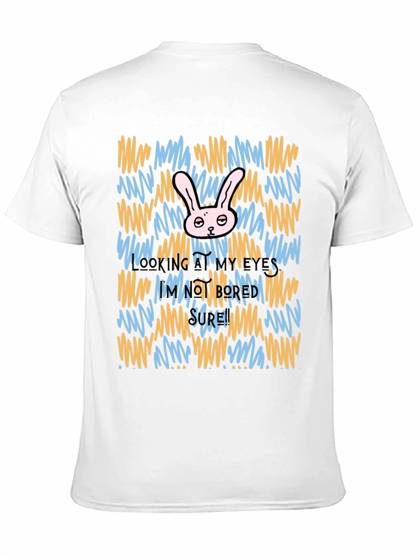 Unique Graphic Tee - Cartoon Rabbit Design