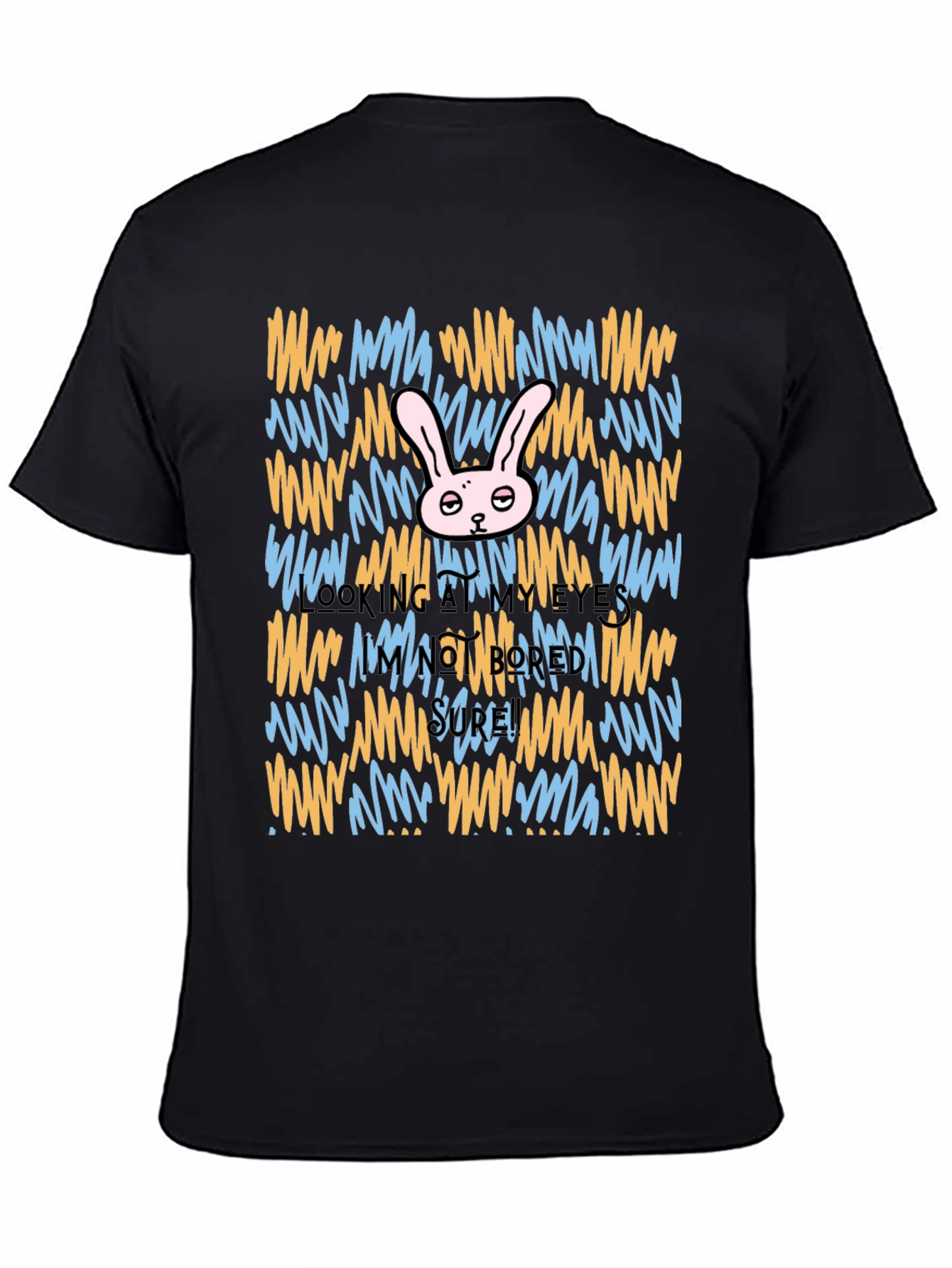 Unique Graphic Tee - Cartoon Rabbit Design