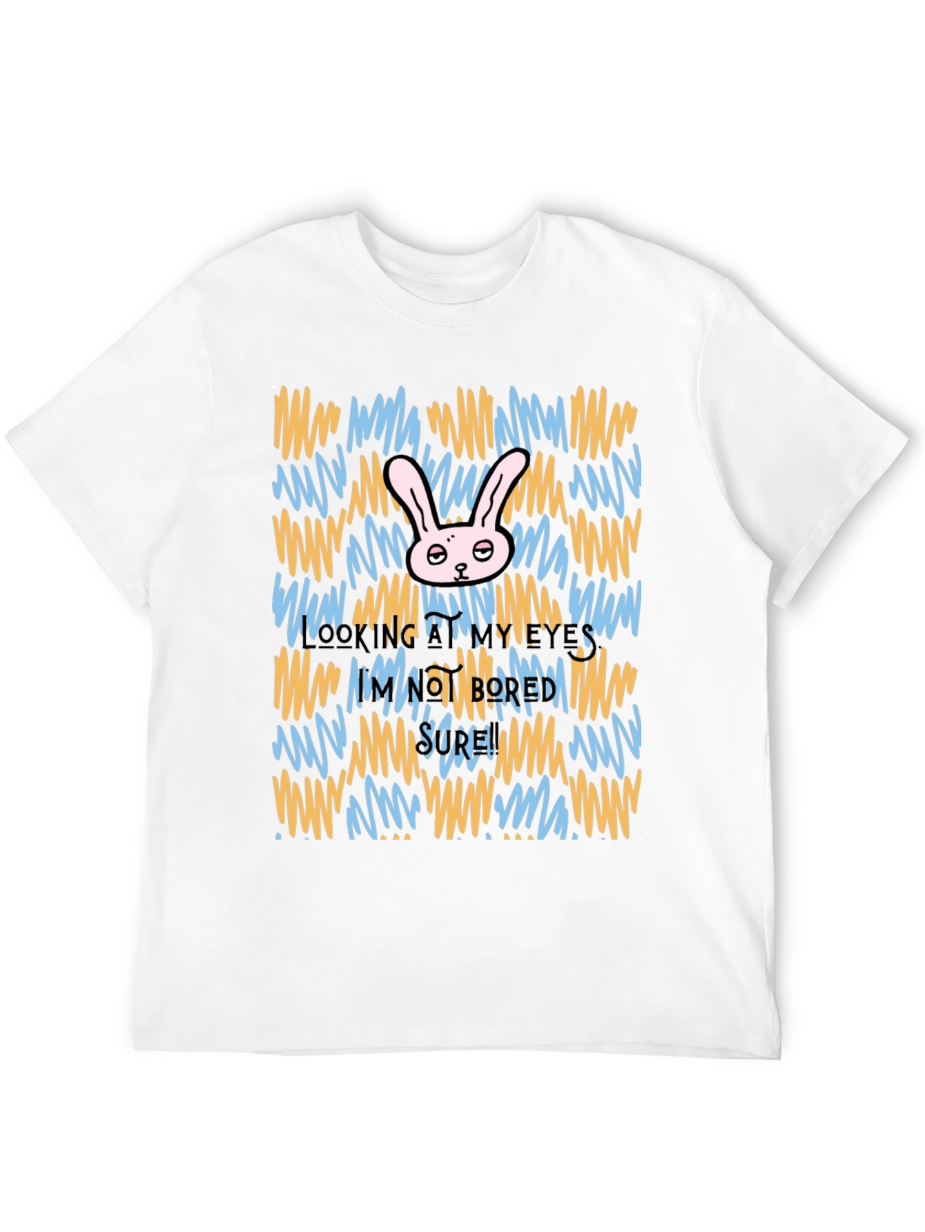 Unique Graphic Tee - Cartoon Rabbit Design