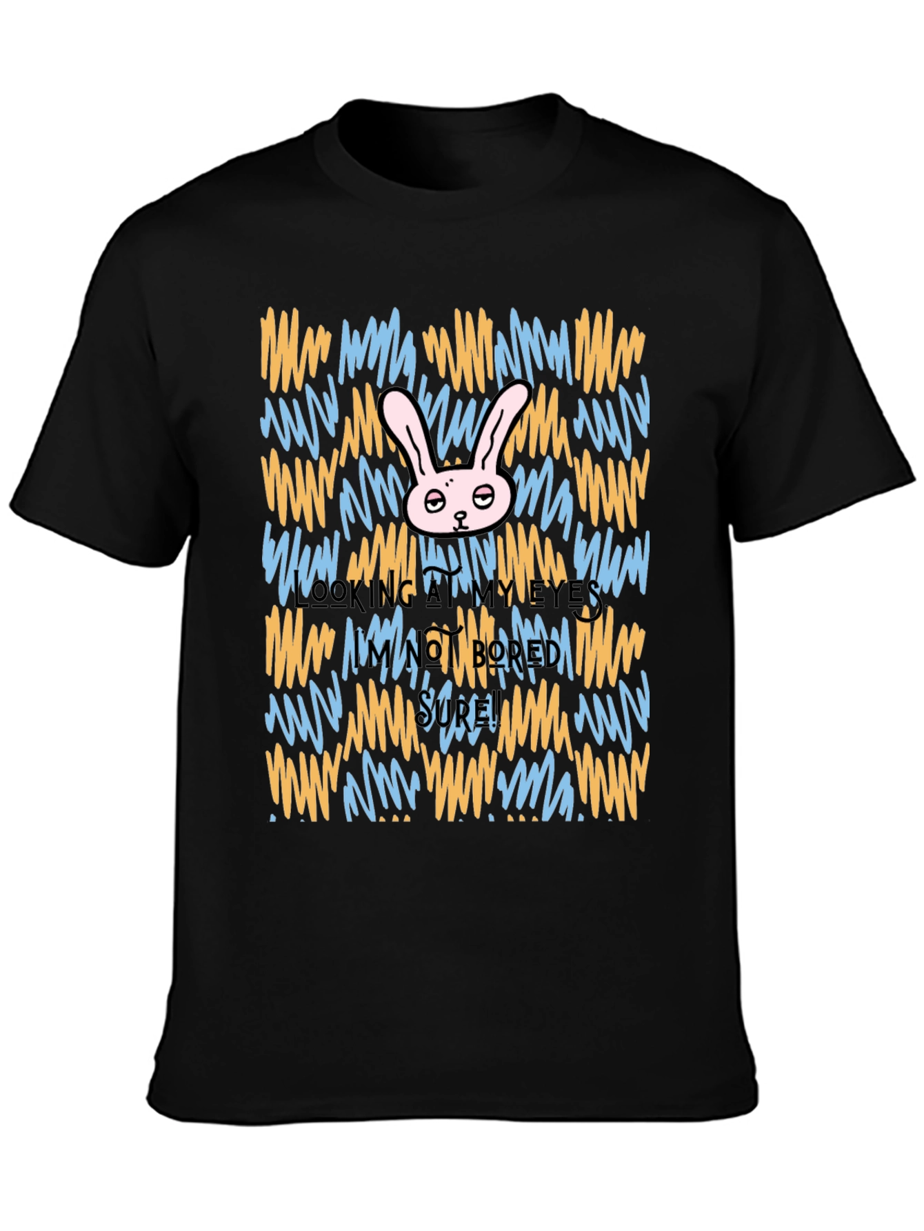 Unique Graphic Tee - Cartoon Rabbit Design