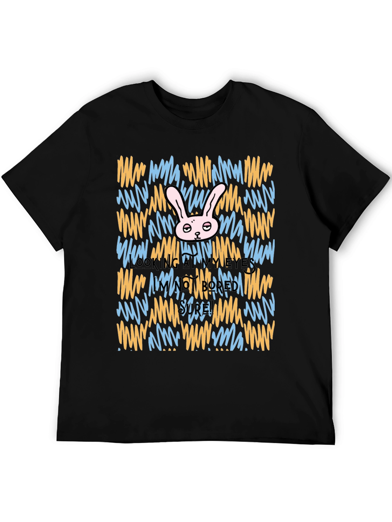 Unique Graphic Tee - Cartoon Rabbit Design