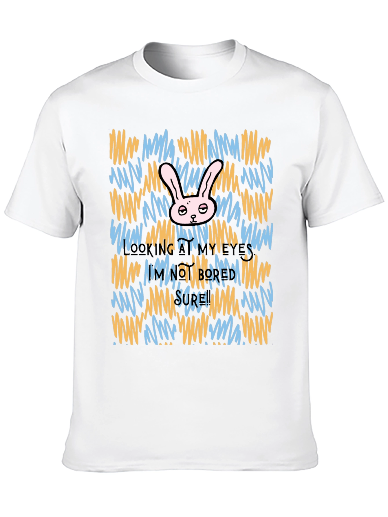 Unique Graphic Tee - Cartoon Rabbit Design