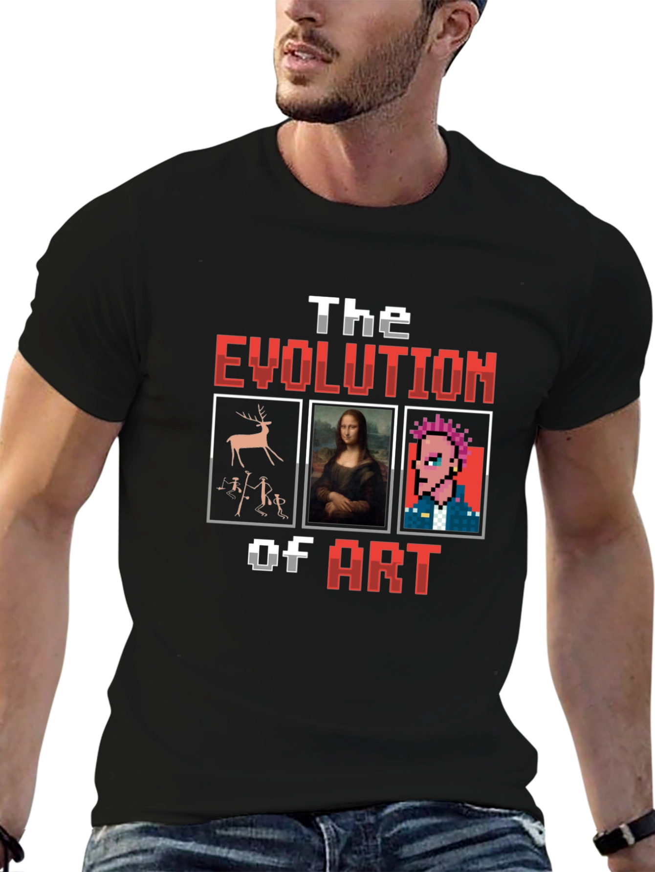Evolution of Art Black Graphic Tee