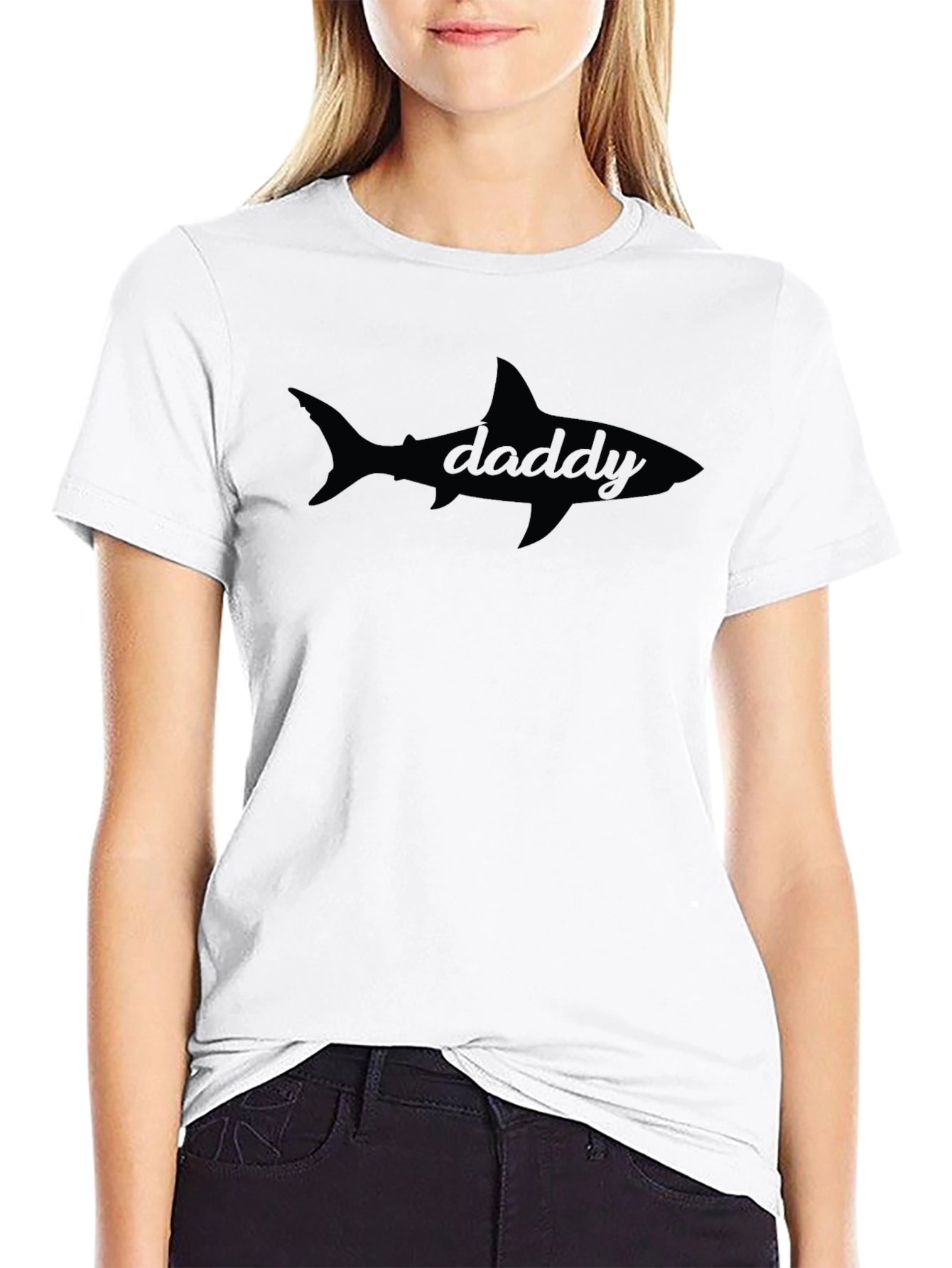 Daddy Shark Graphic T-Shirt - Cool Dad Gift