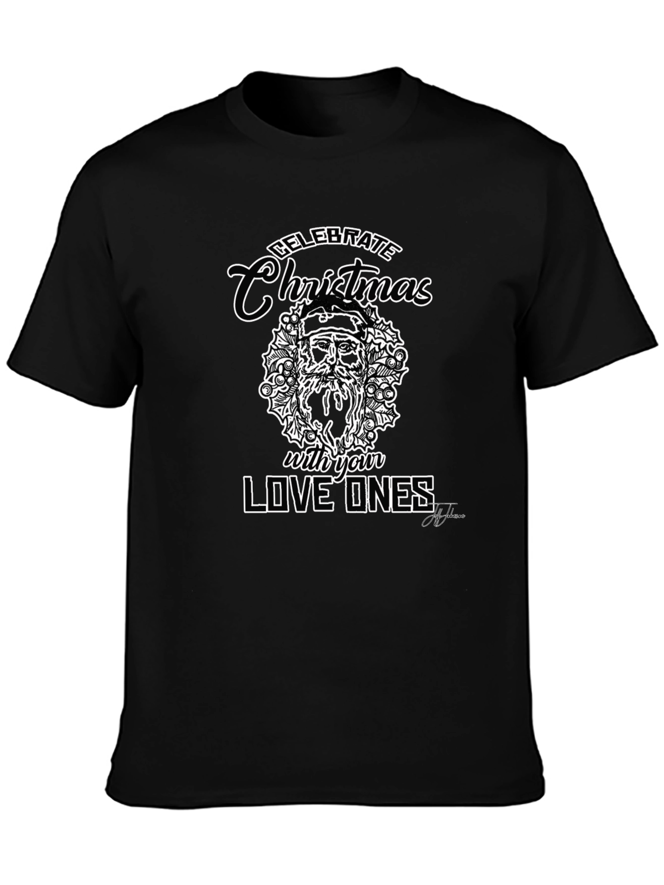 Celebrate Christmas with Loved Ones Black T-Shirt