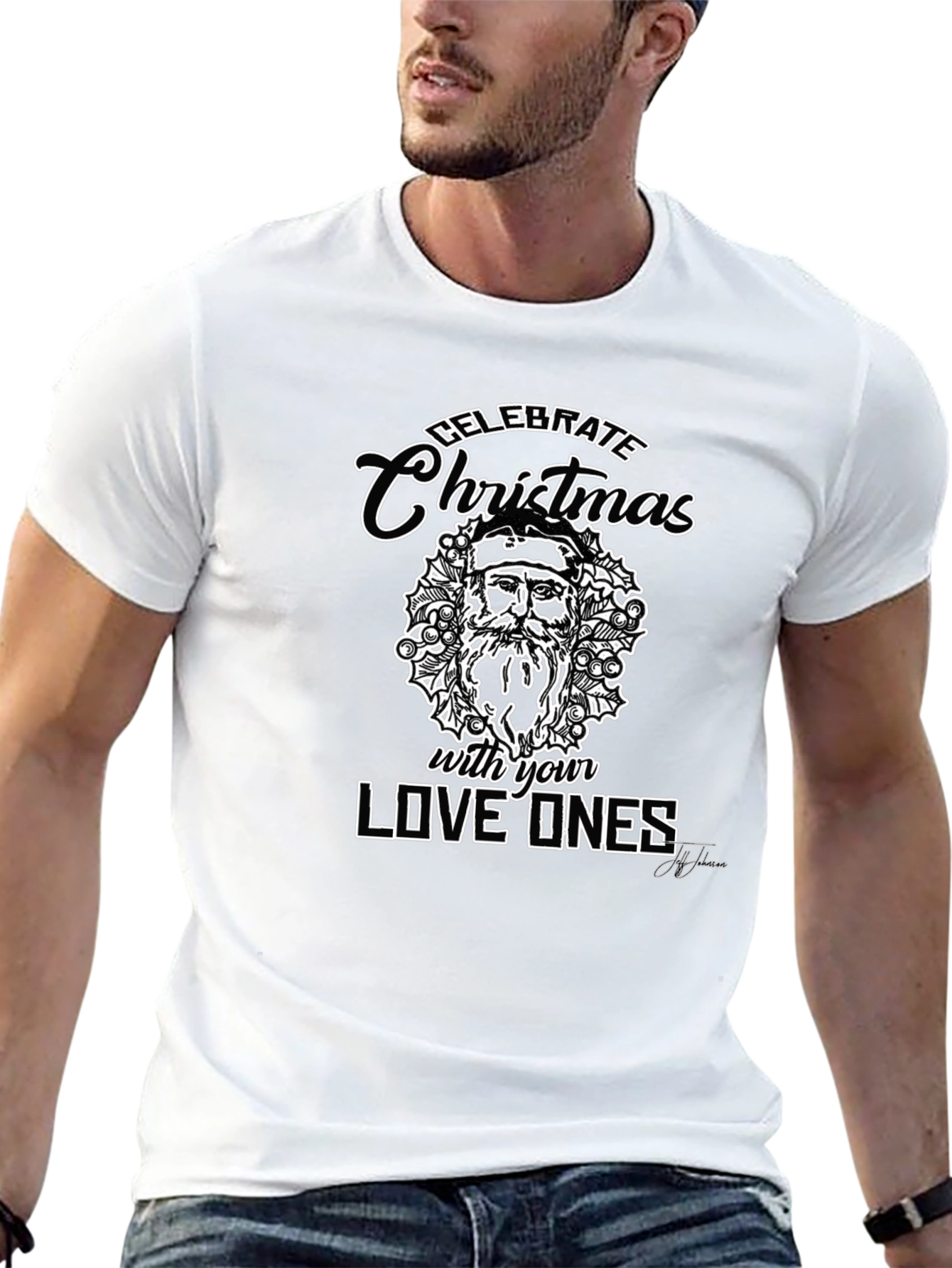 Celebrate Christmas with Loved Ones Black T-Shirt