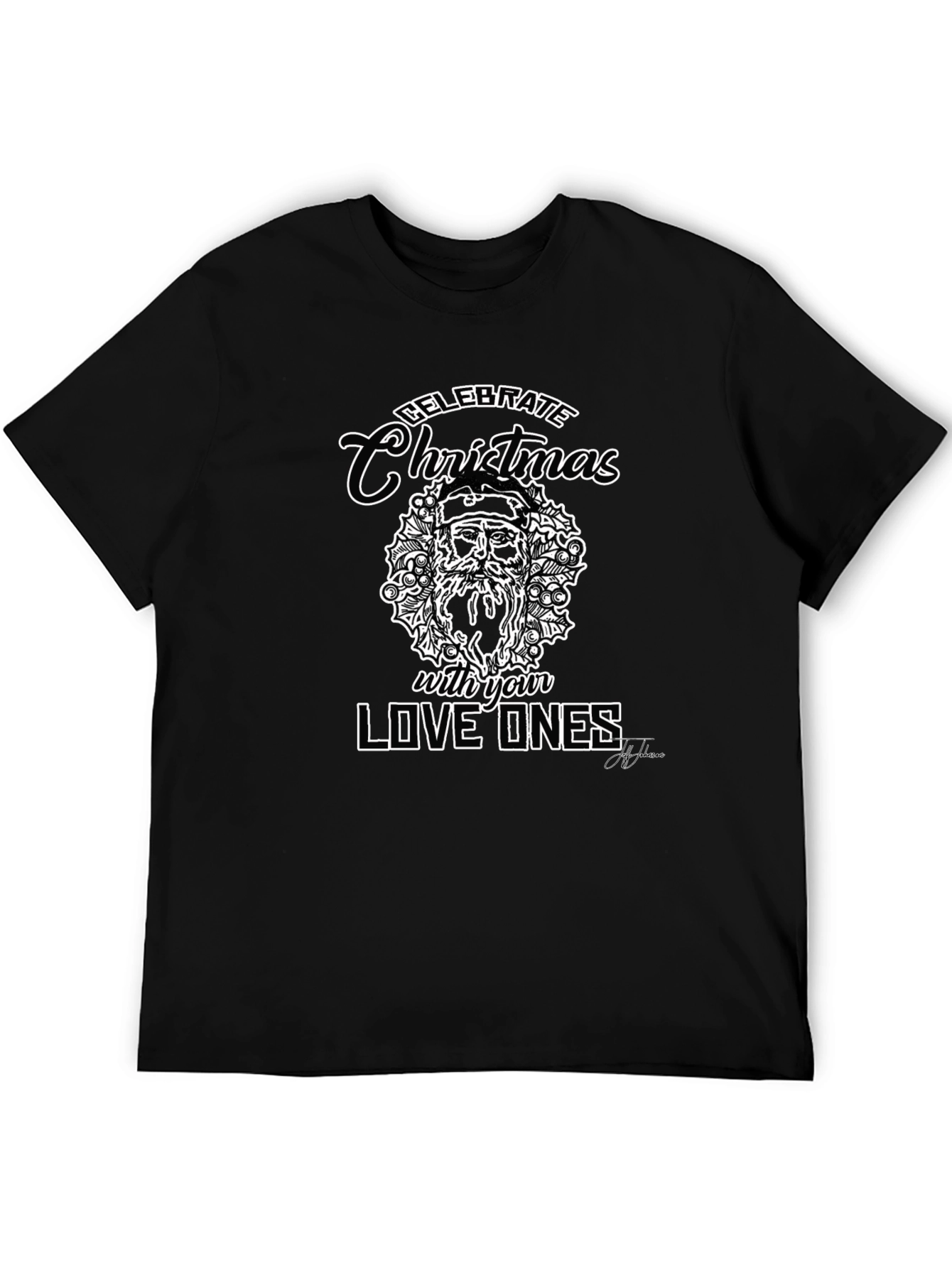 Celebrate Christmas with Loved Ones Black T-Shirt