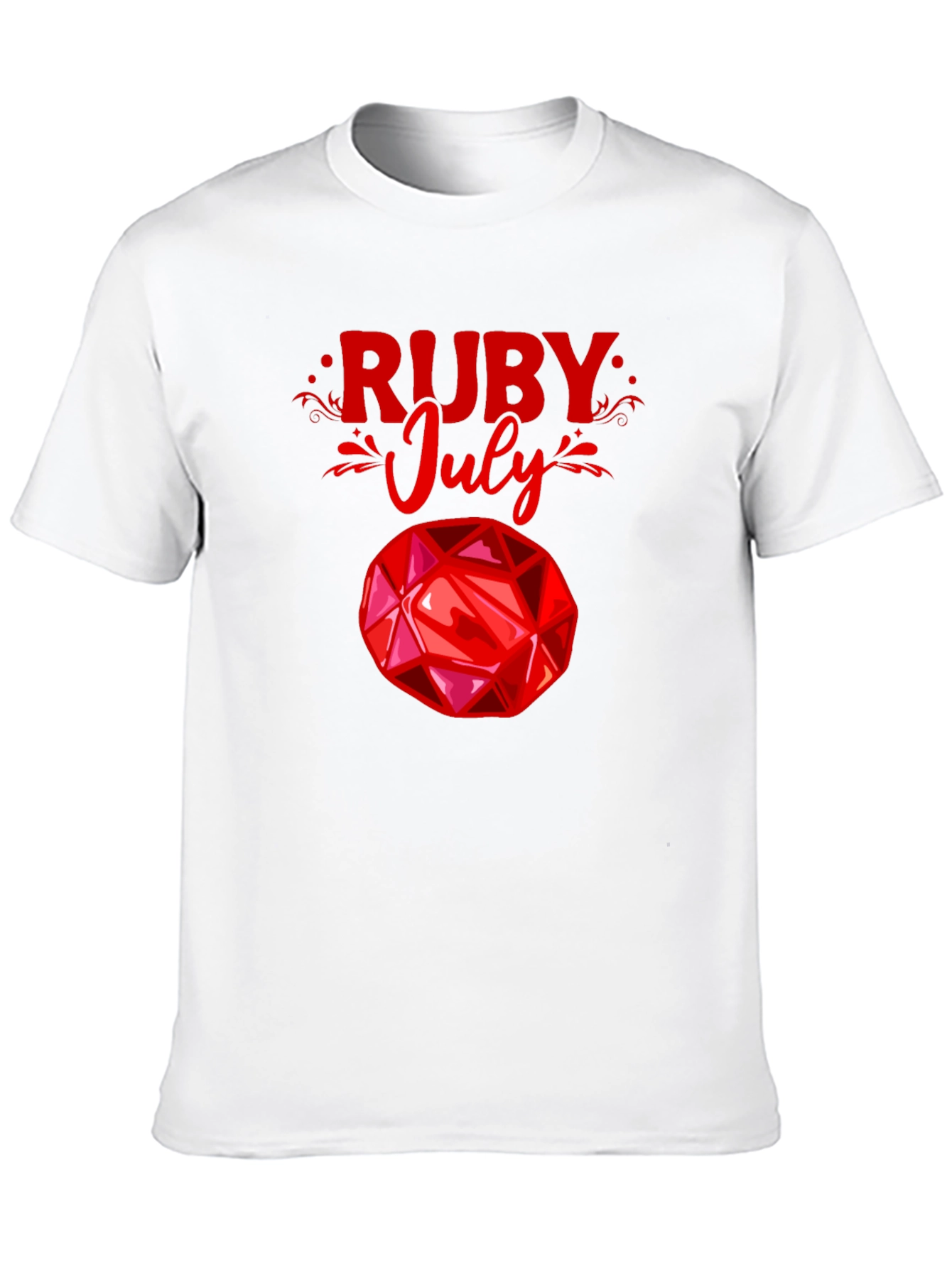 Ruby July Gemstone Graphic T-Shirt