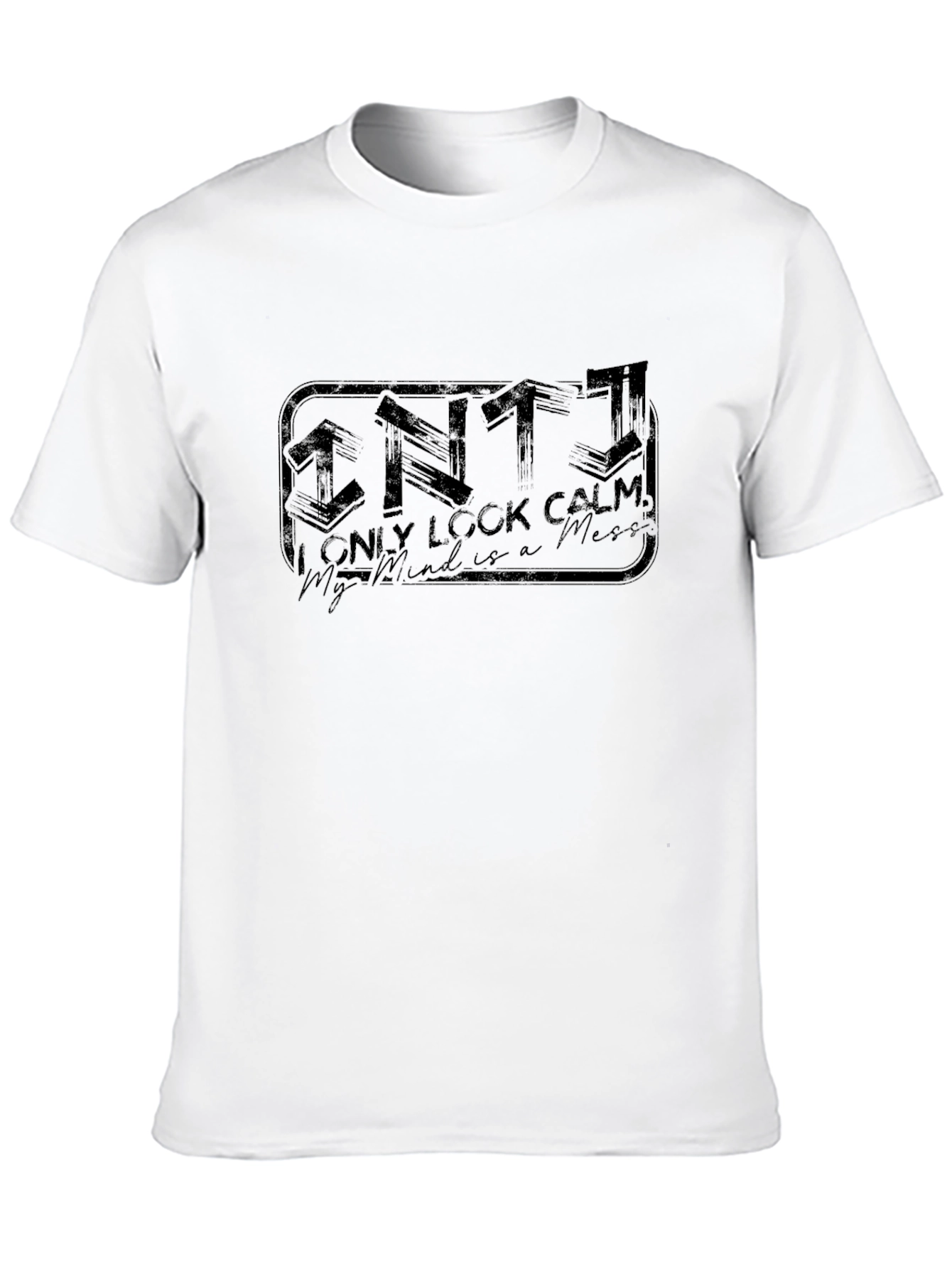 Introvert Graphic T-Shirt - ENTJ Mind Mess Black Tee