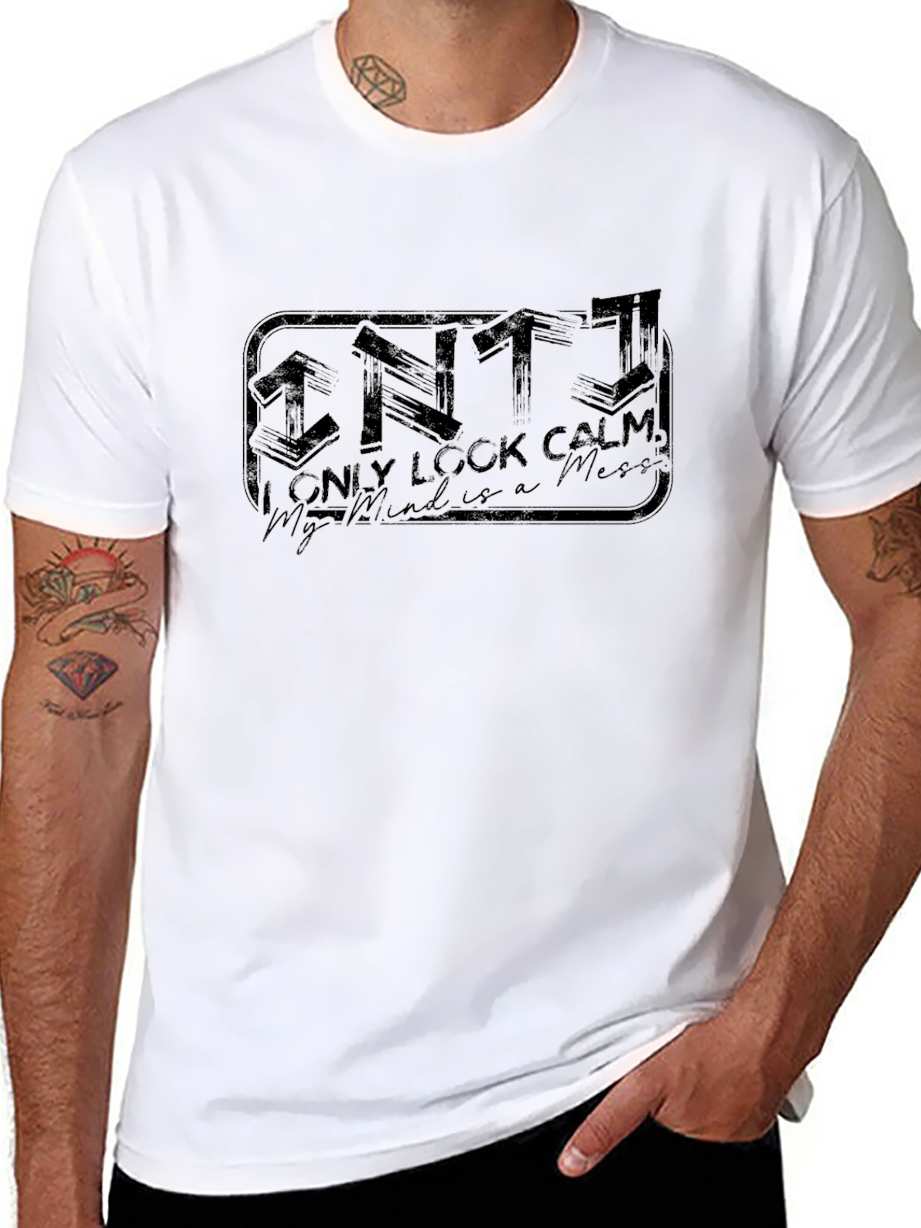 Introvert Graphic T-Shirt - ENTJ Mind Mess Black Tee