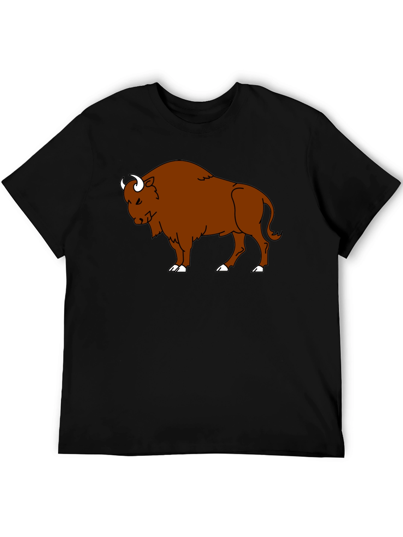 Bison Graphic T-Shirt - Black Cotton Tee